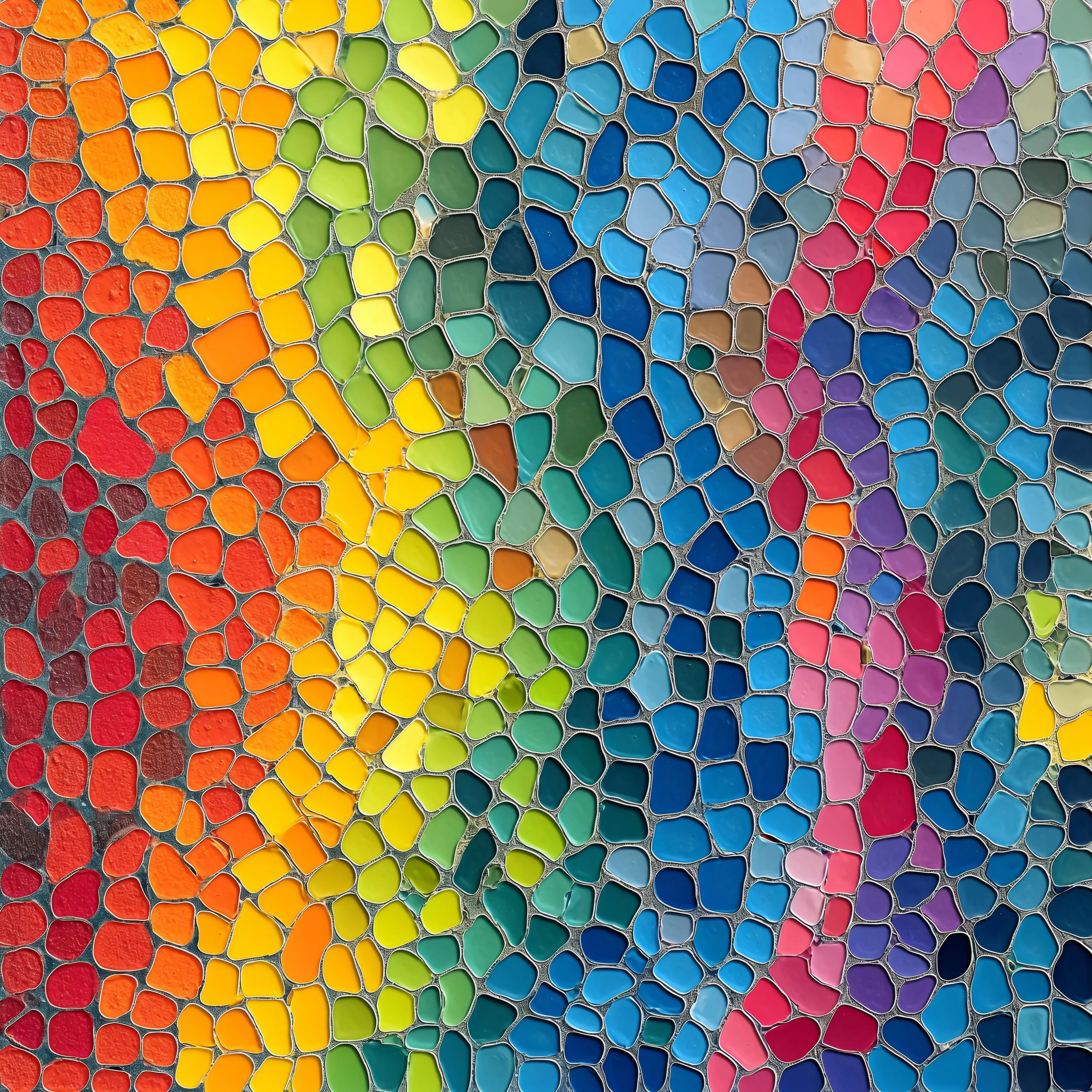 Rainbow Mosaic of Glass Tiles jigsaw puzzle