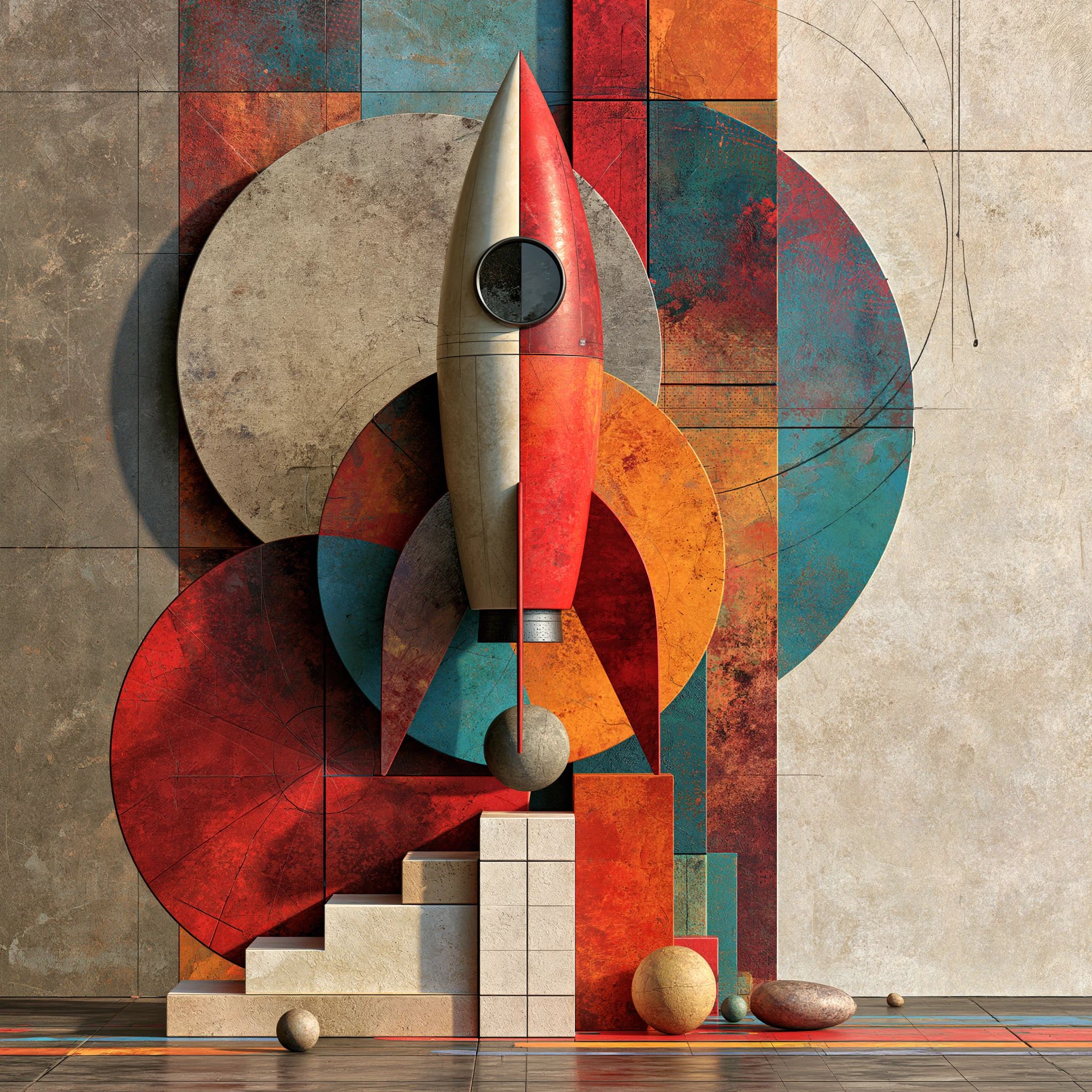 Rocket Launch Abstract Art jigsaw puzzle