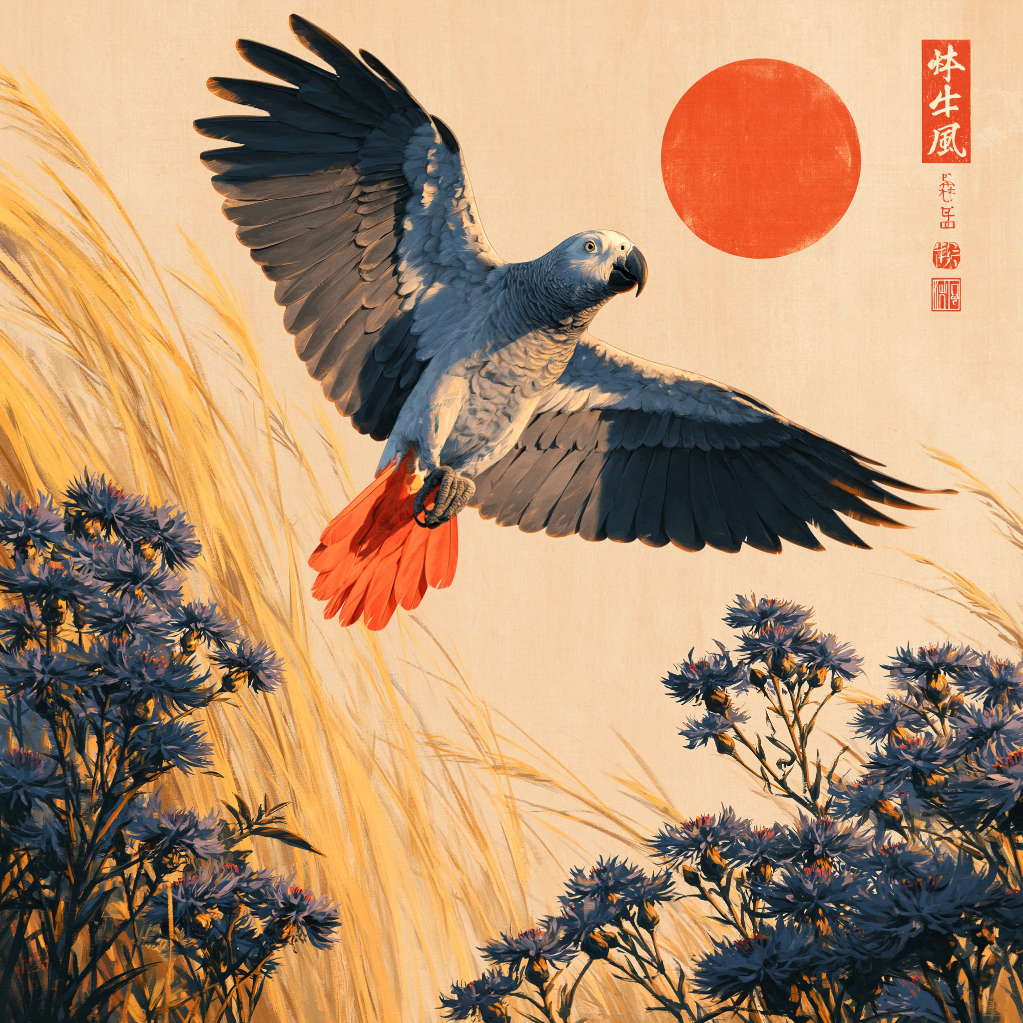 Majestic Parrot in Flight jigsaw puzzle