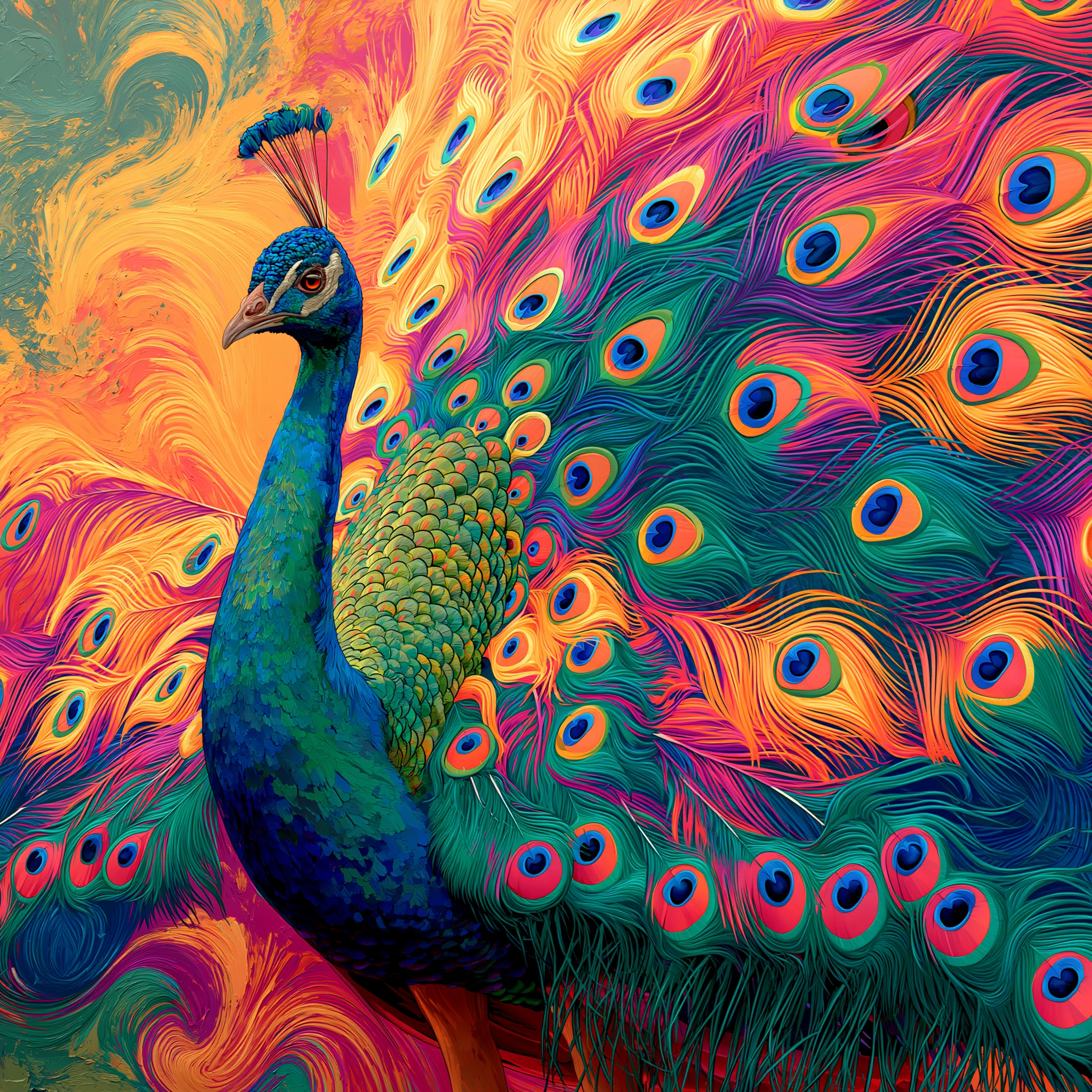 Peacock's Kaleidoscope Display jigsaw puzzle