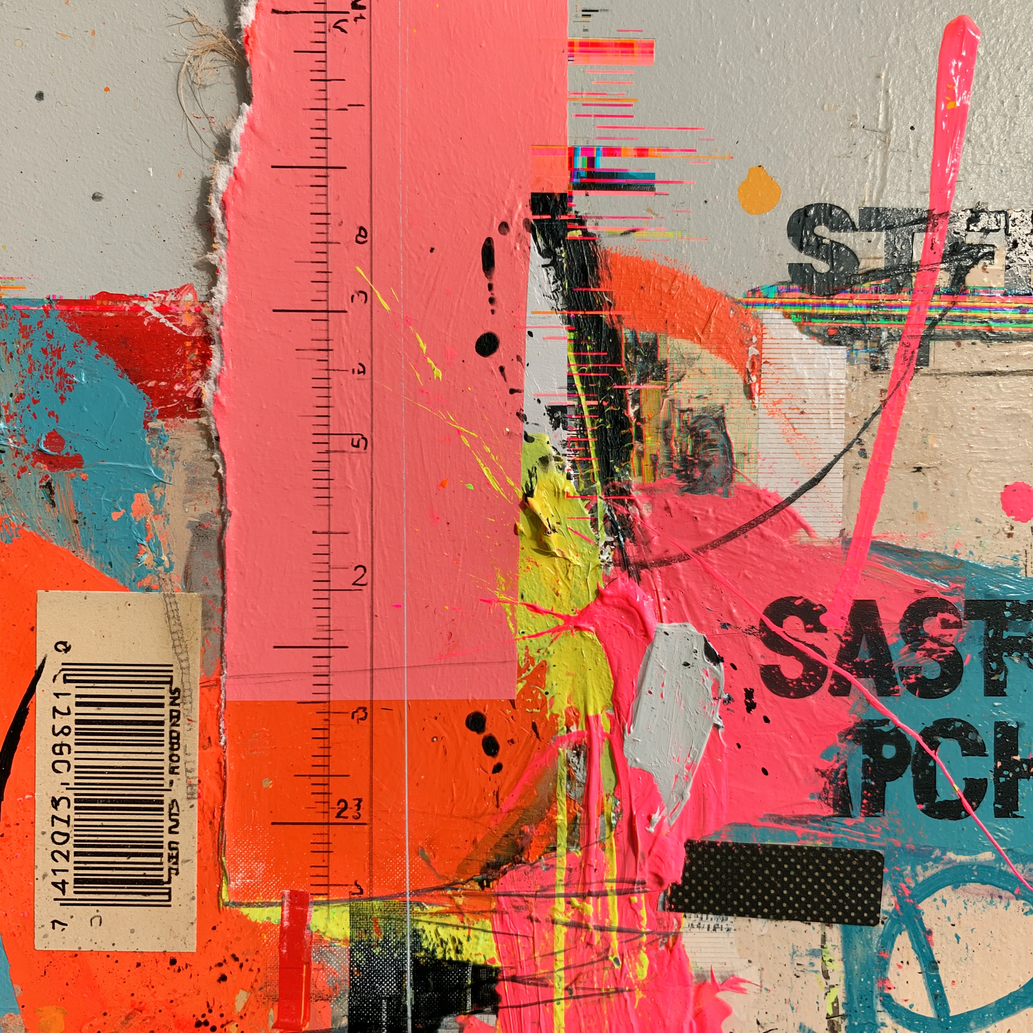 Vibrant Mixed Media Collage Art jigsaw puzzle