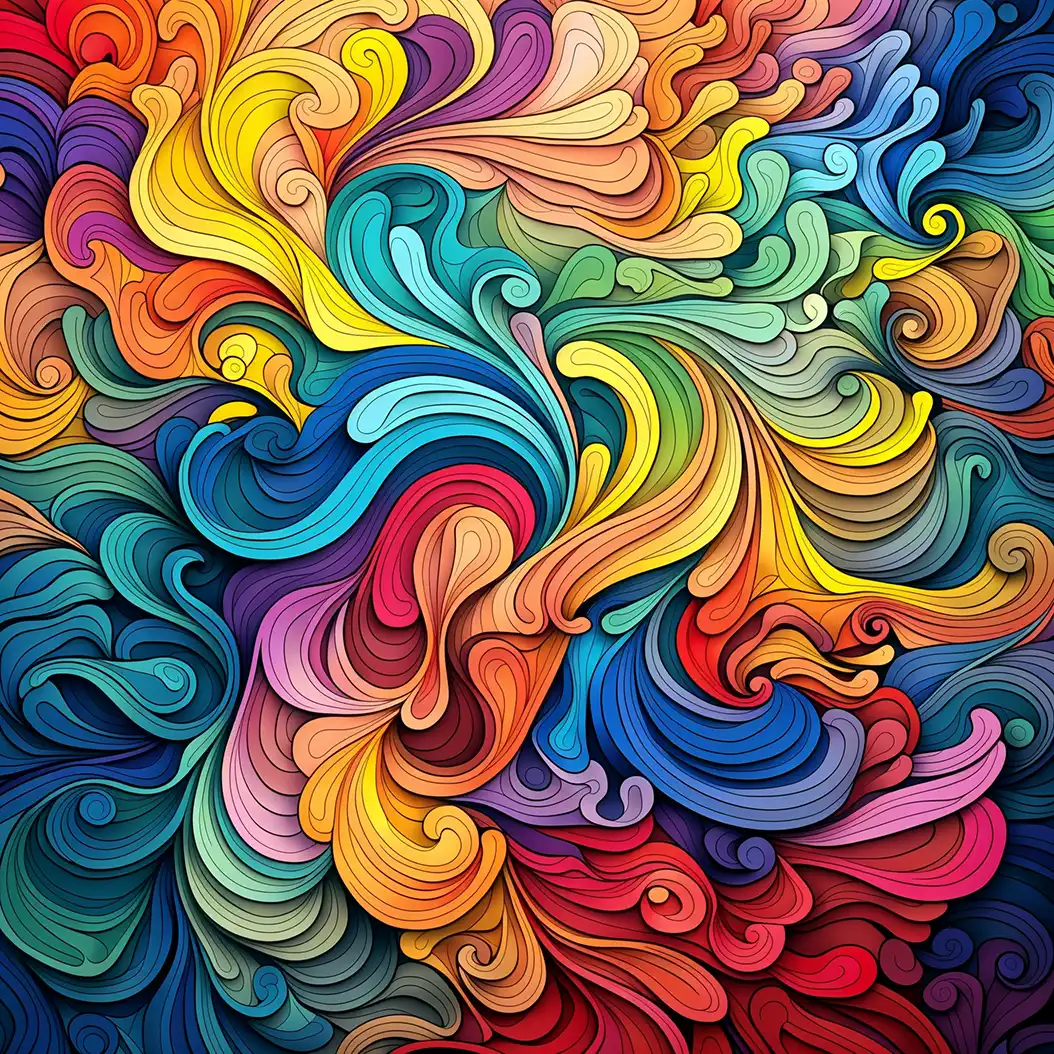 Psychedelic Abstract Swirl Pattern