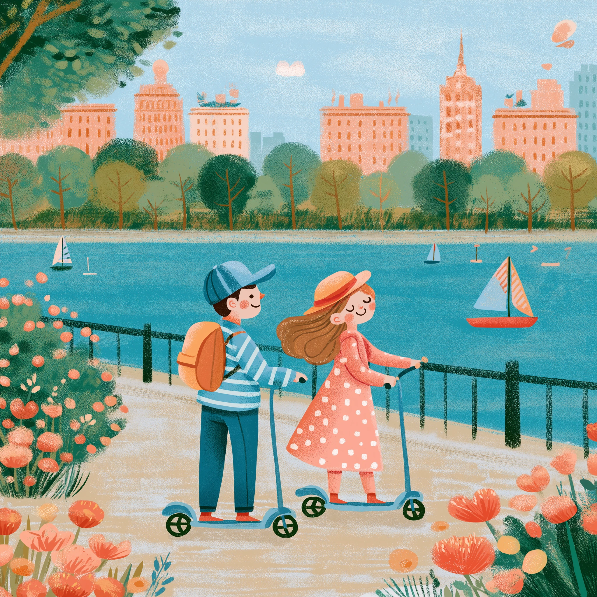 Waterfront Scooter Adventure jigsaw puzzle
