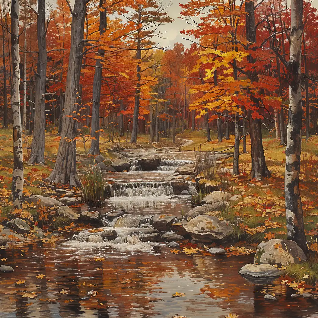 Autumn Peaceful Woodland Landscape jigsaw puzzle