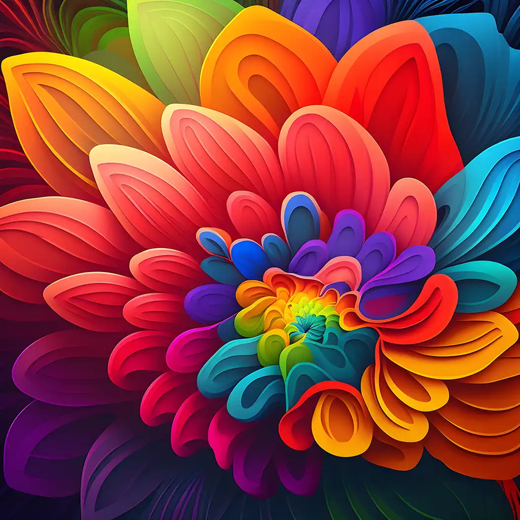 Rainbow Mallow Flower jigsaw puzzle