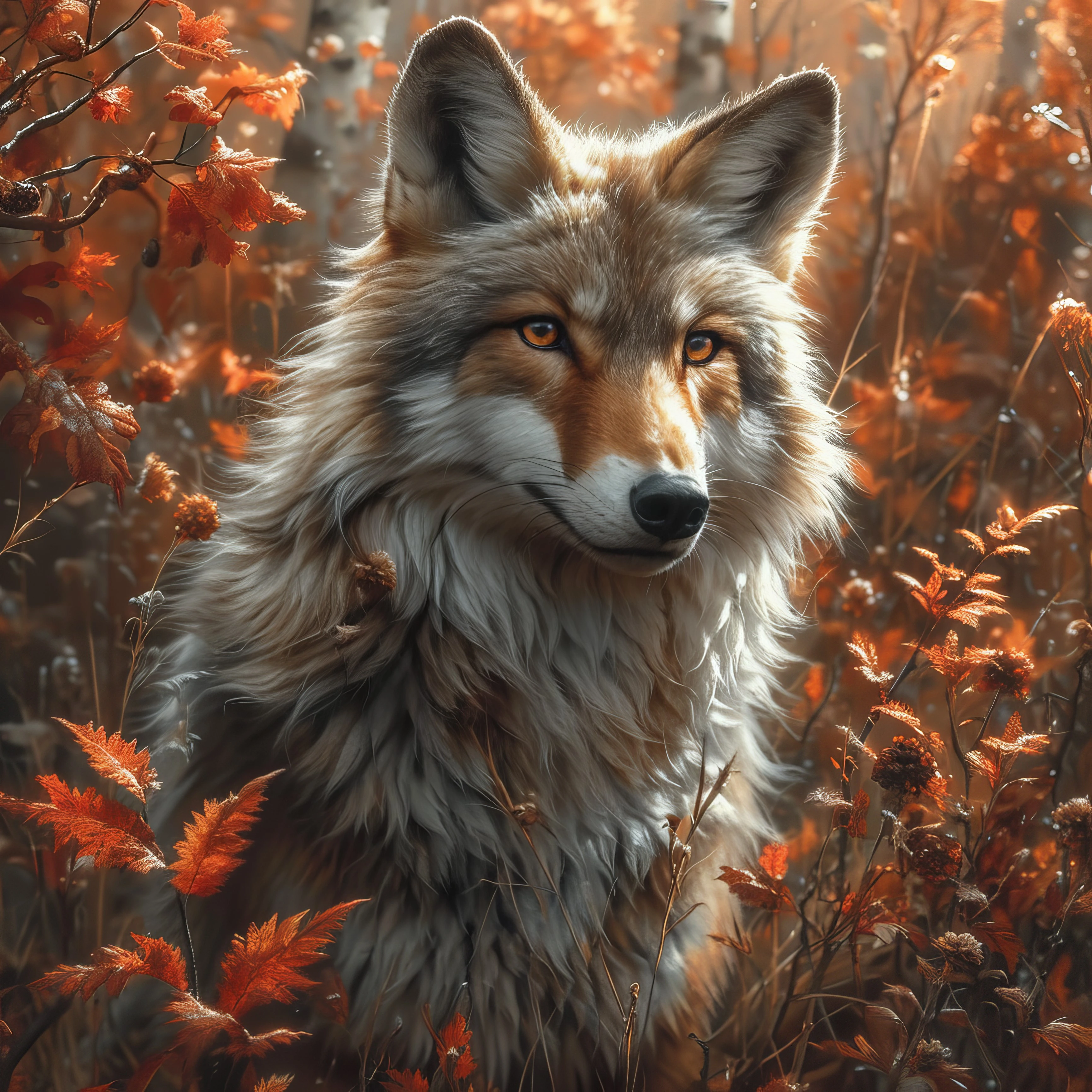 Coyote in Autumn Rust jigsaw puzzle
