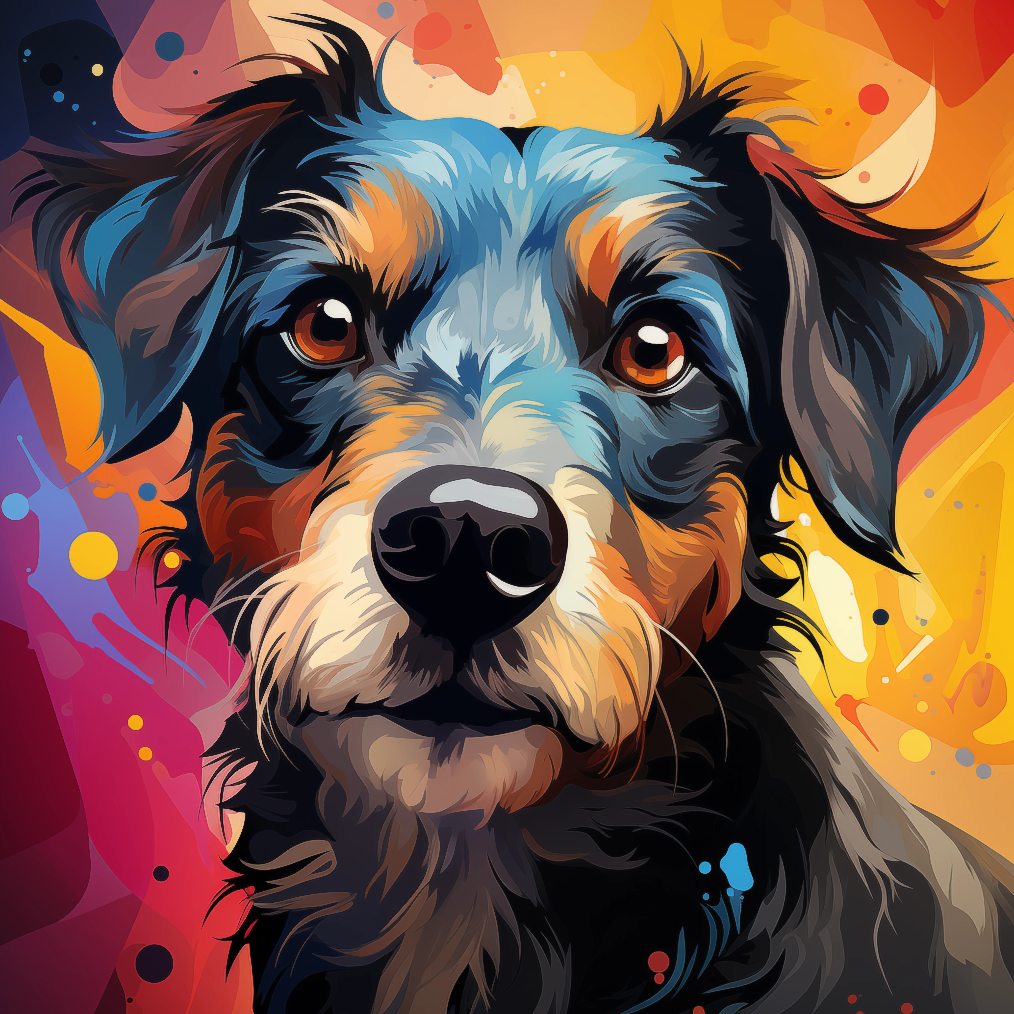Colorful Russell Terrier Dog Pop Art Portrait jigsaw puzzle