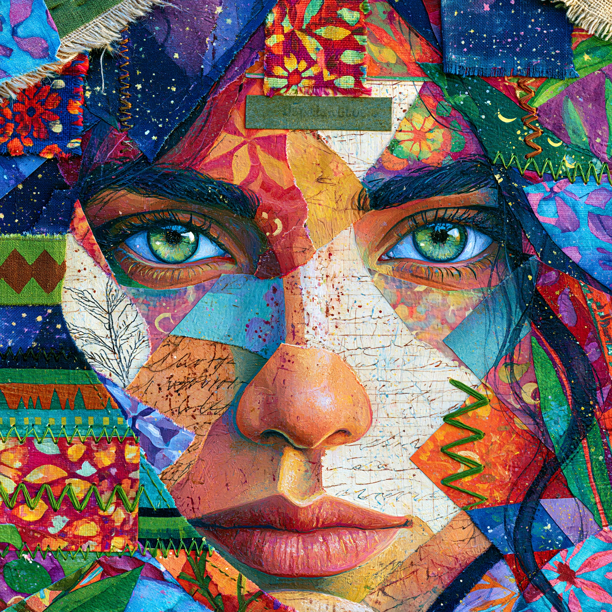 Vibrant Bohemian Portrait Art jigsaw puzzle