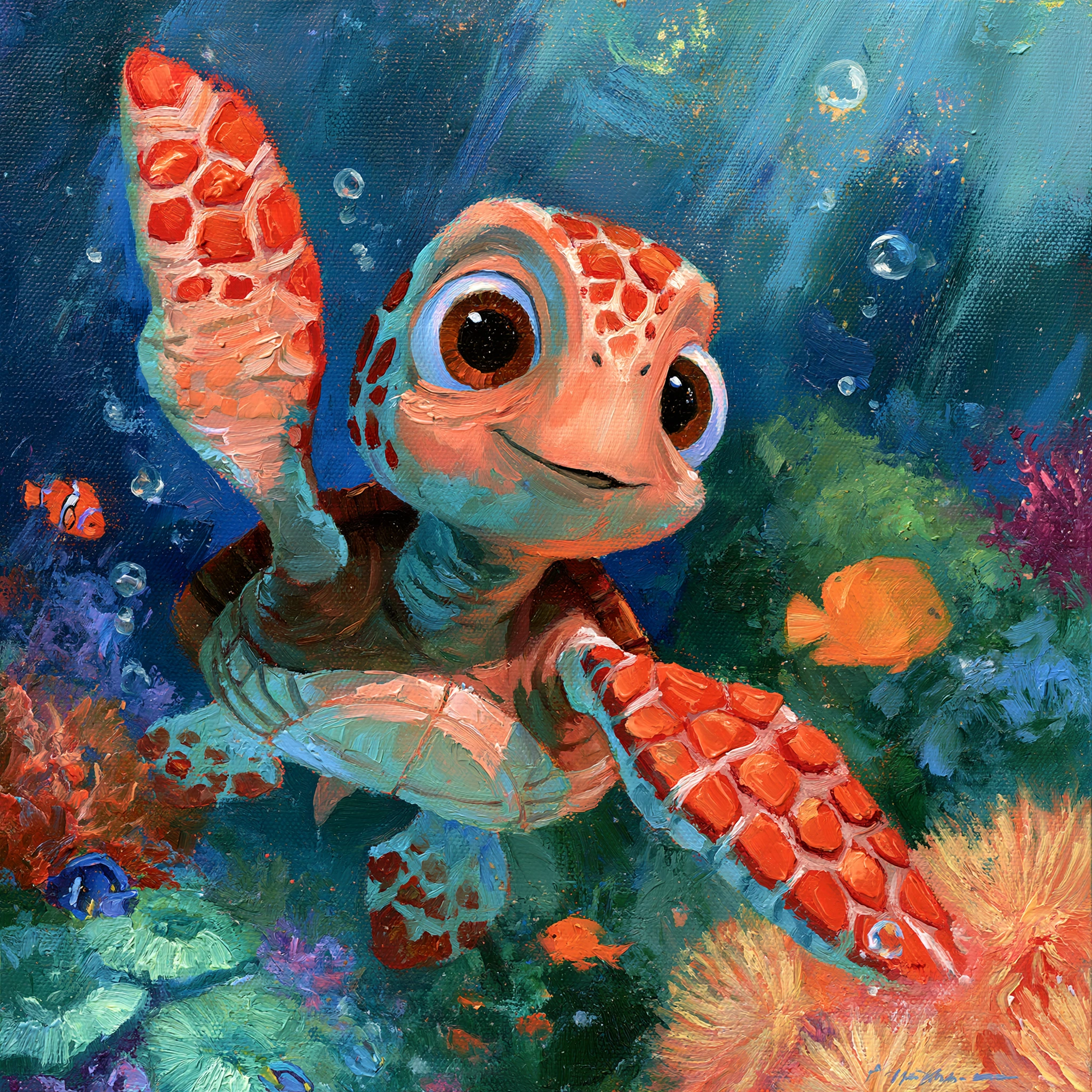Colorful Sea Turtle Adventure jigsaw puzzle