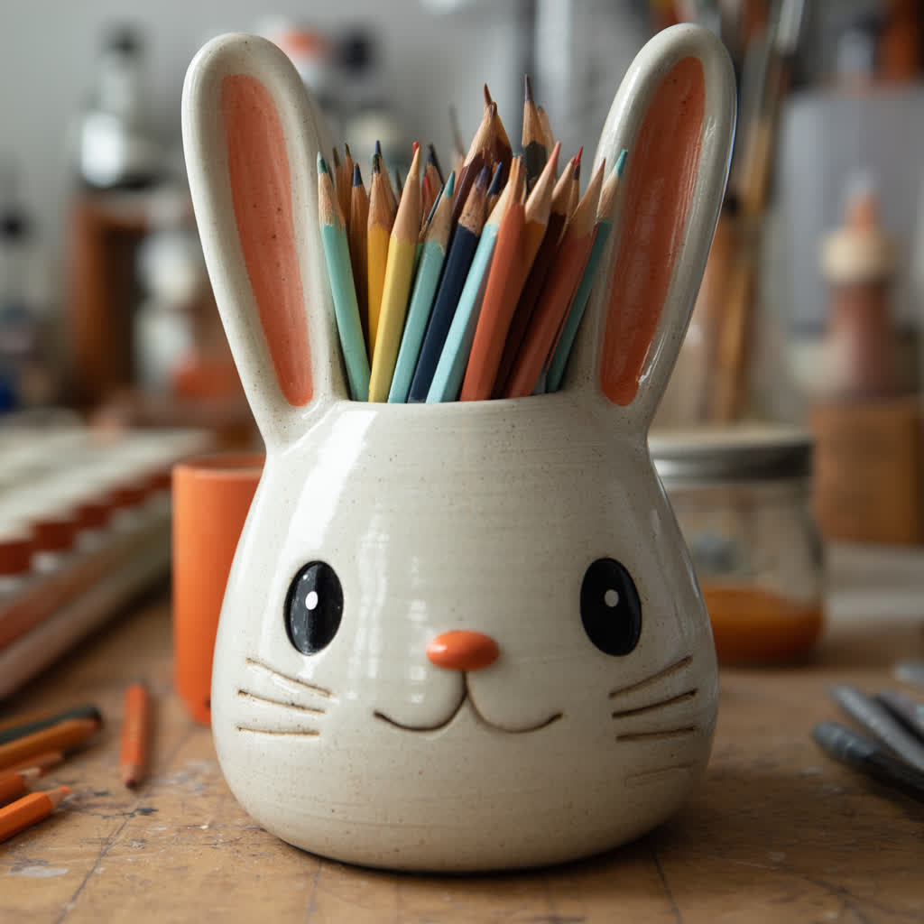Bunny pen holder