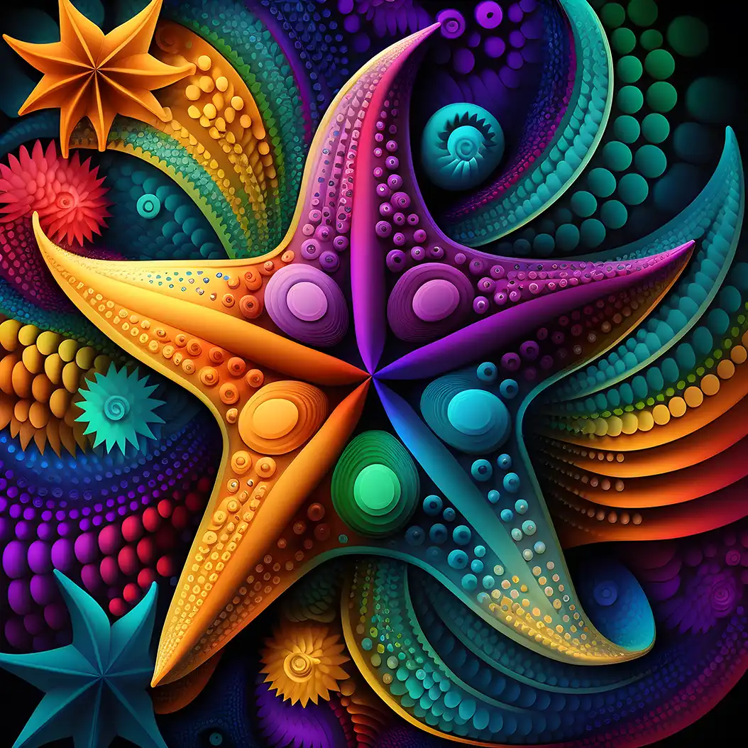 Rainbow Starfish jigsaw puzzle