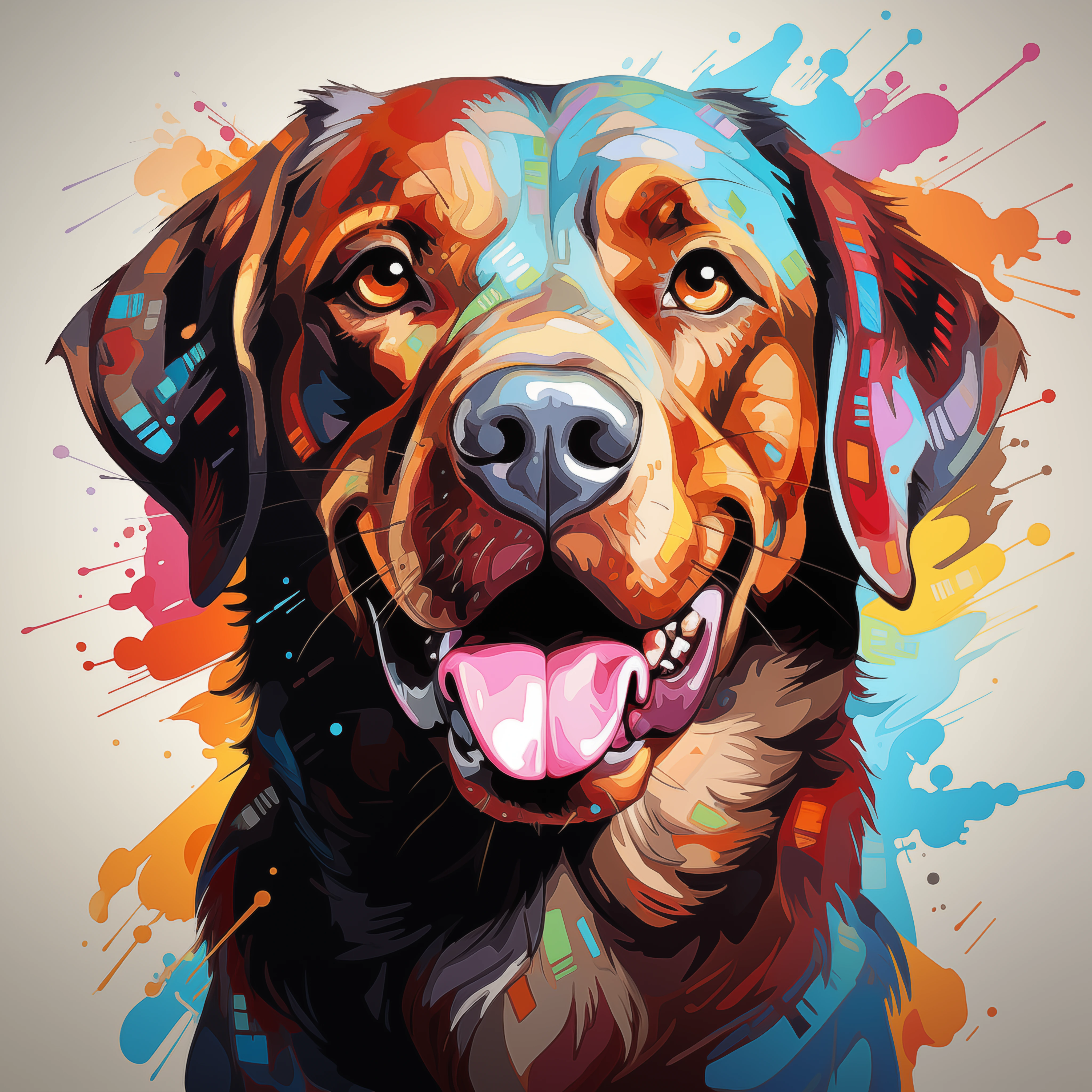 Colorful Pop Art Labrador Retriever Dog Portrait jigsaw puzzle