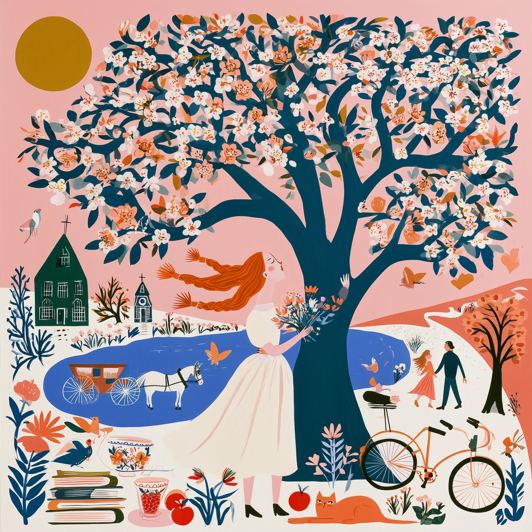 Woman Beneath the Flowering Tree jigsaw puzzle