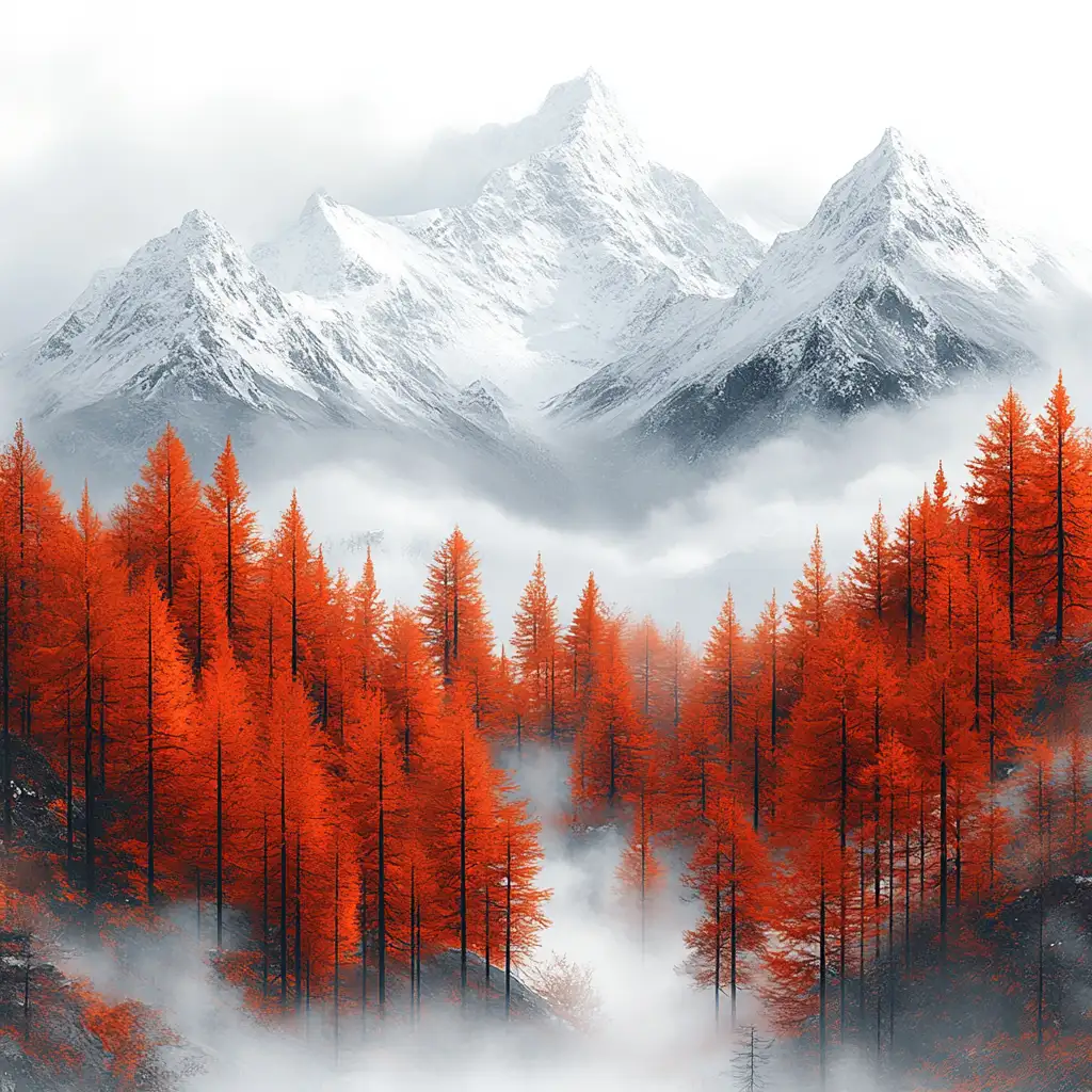 Orange Trees In The Mountains jigsaw puzzle