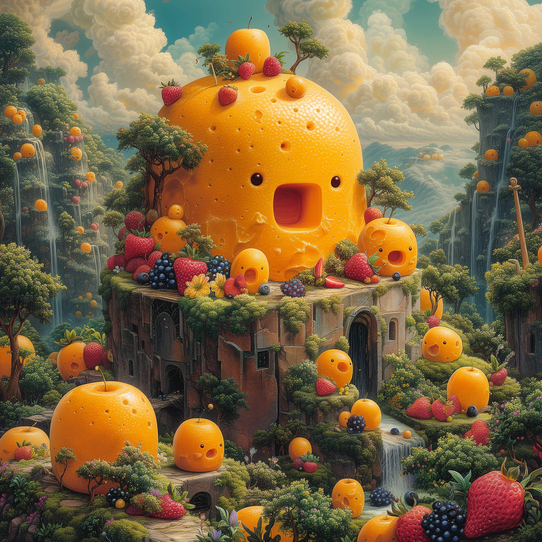 Whimsical Fruit Fantasy Kingdom jigsaw puzzle
