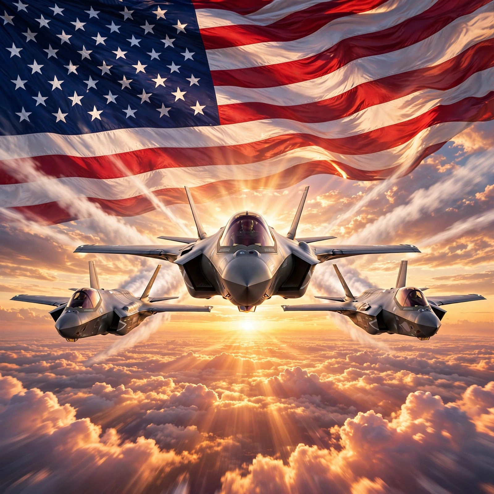 F-35 Fighter Jets at Dawn jigsaw puzzle