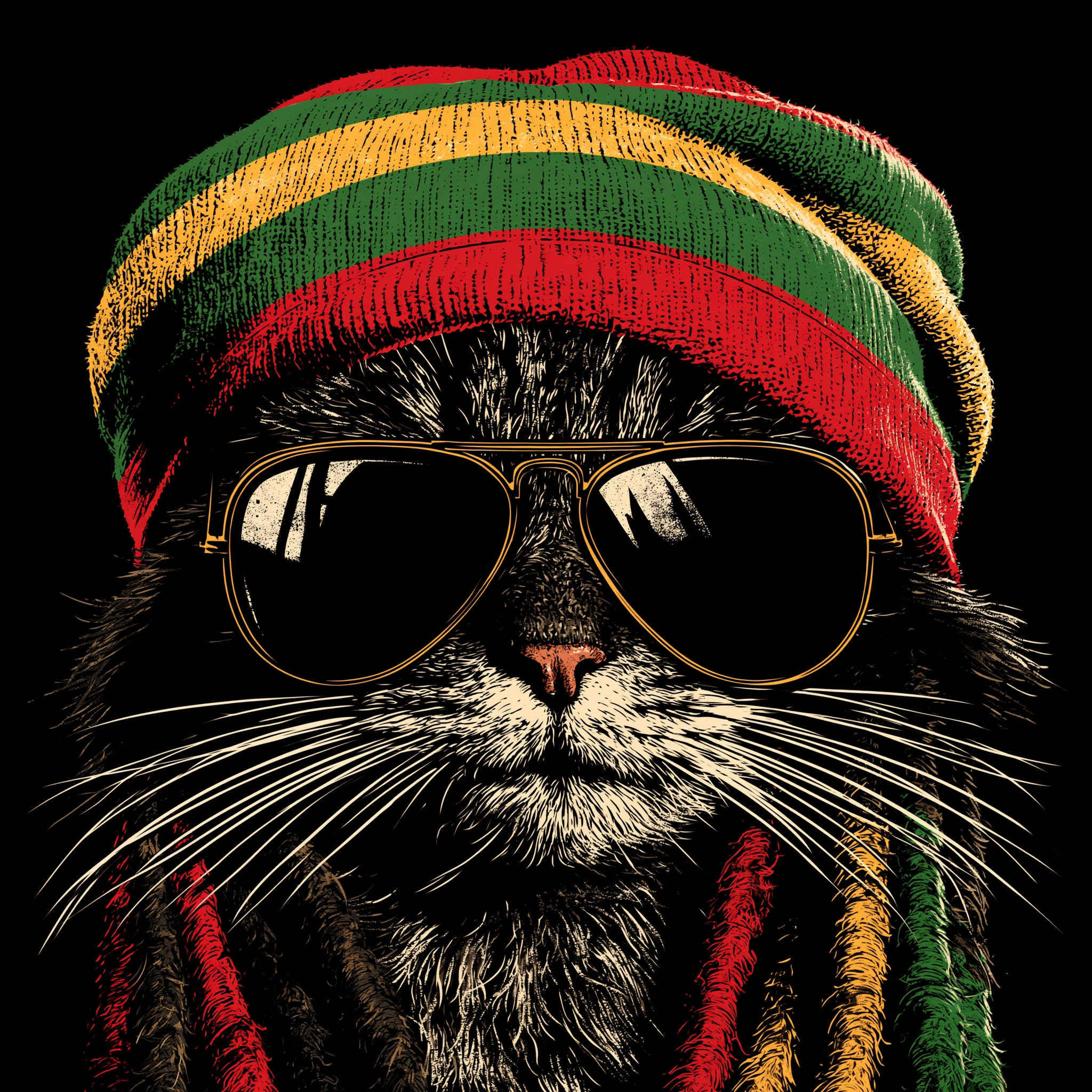 Cool Cat in Rastafarian Vibes jigsaw puzzle