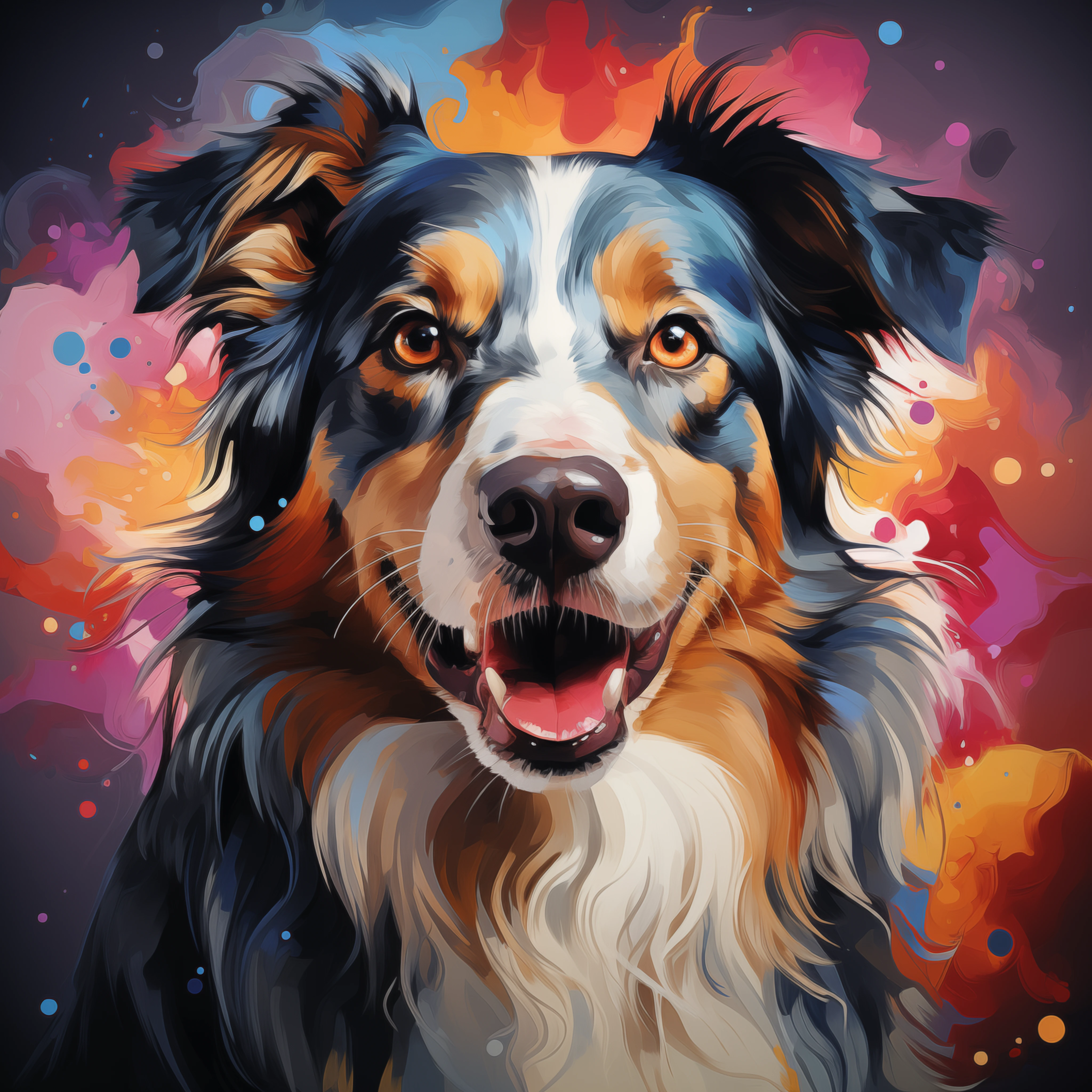 Colorful Dog Portrait Explosion jigsaw puzzle