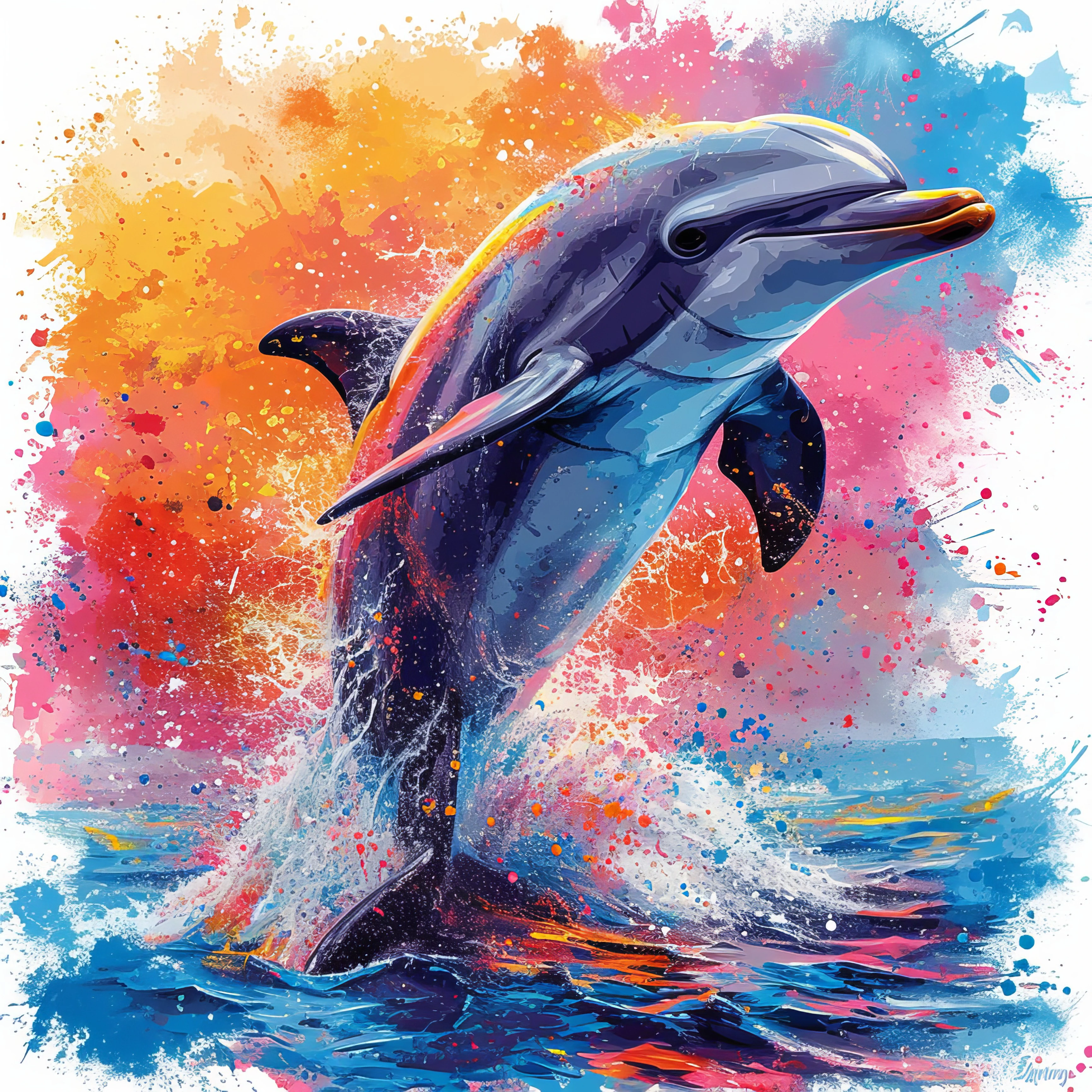 Radiant Dolphin Spirit Portrait jigsaw puzzle
