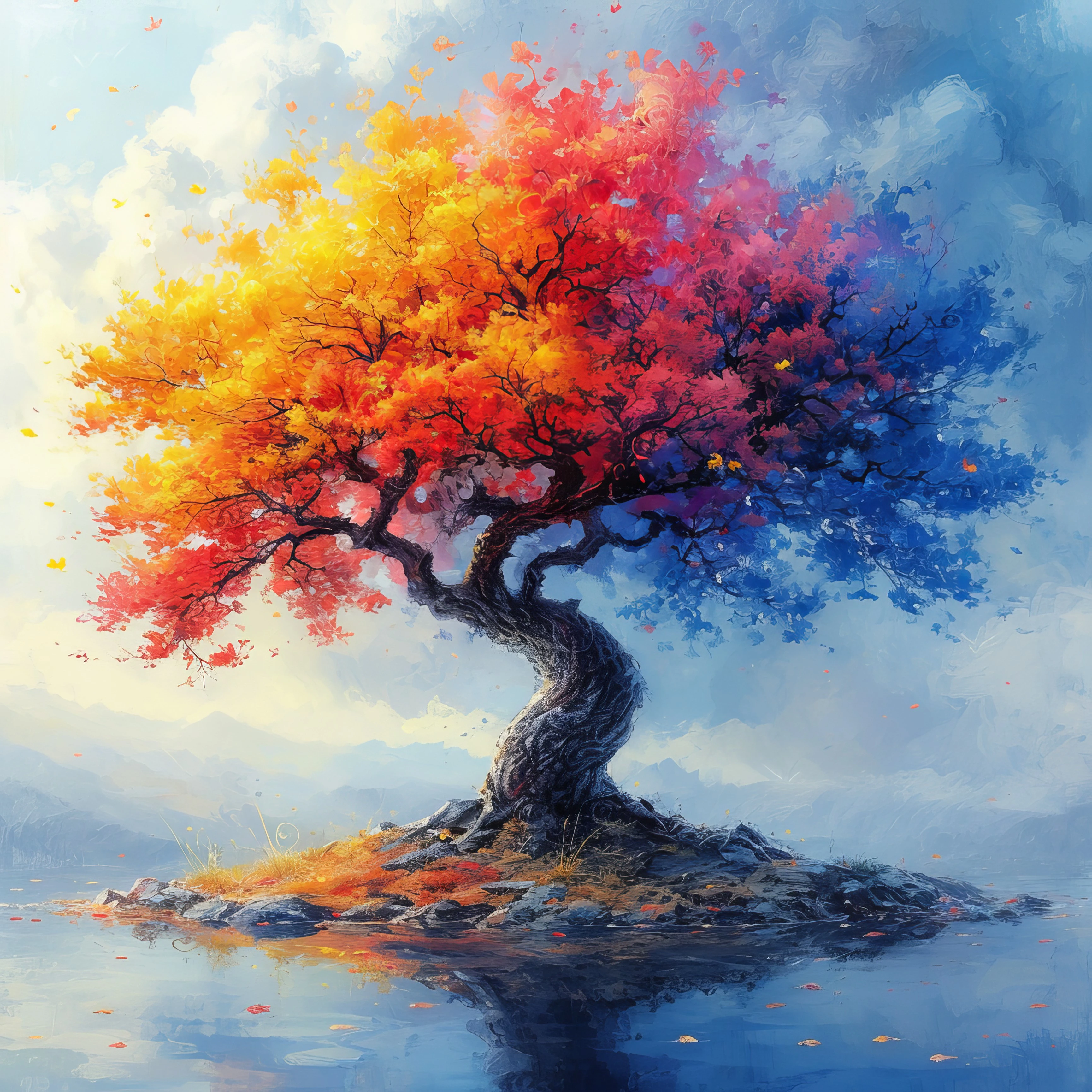 Chromatic Tree Spirit Portrait jigsaw puzzle