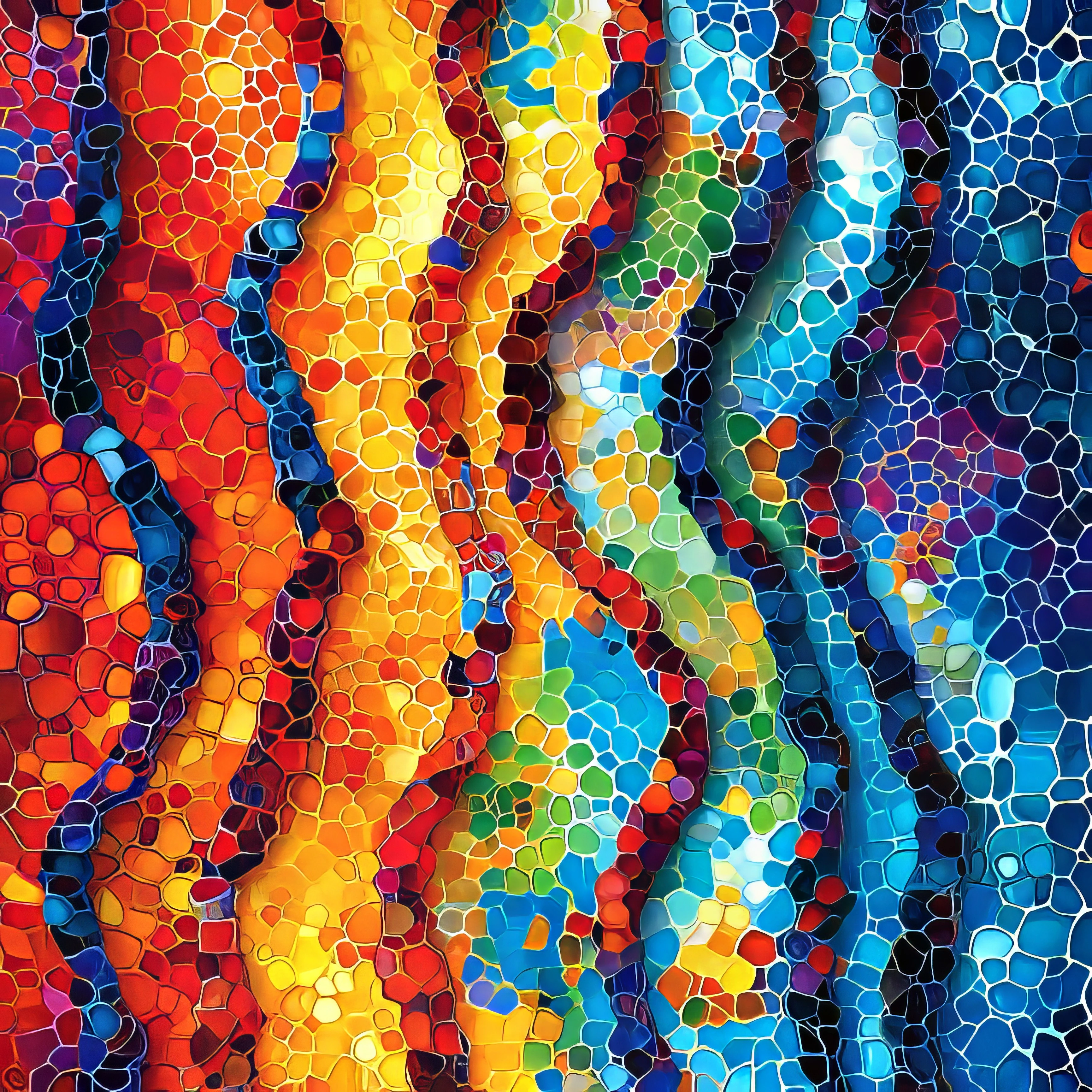 Cellular Rainbow Waves jigsaw puzzle