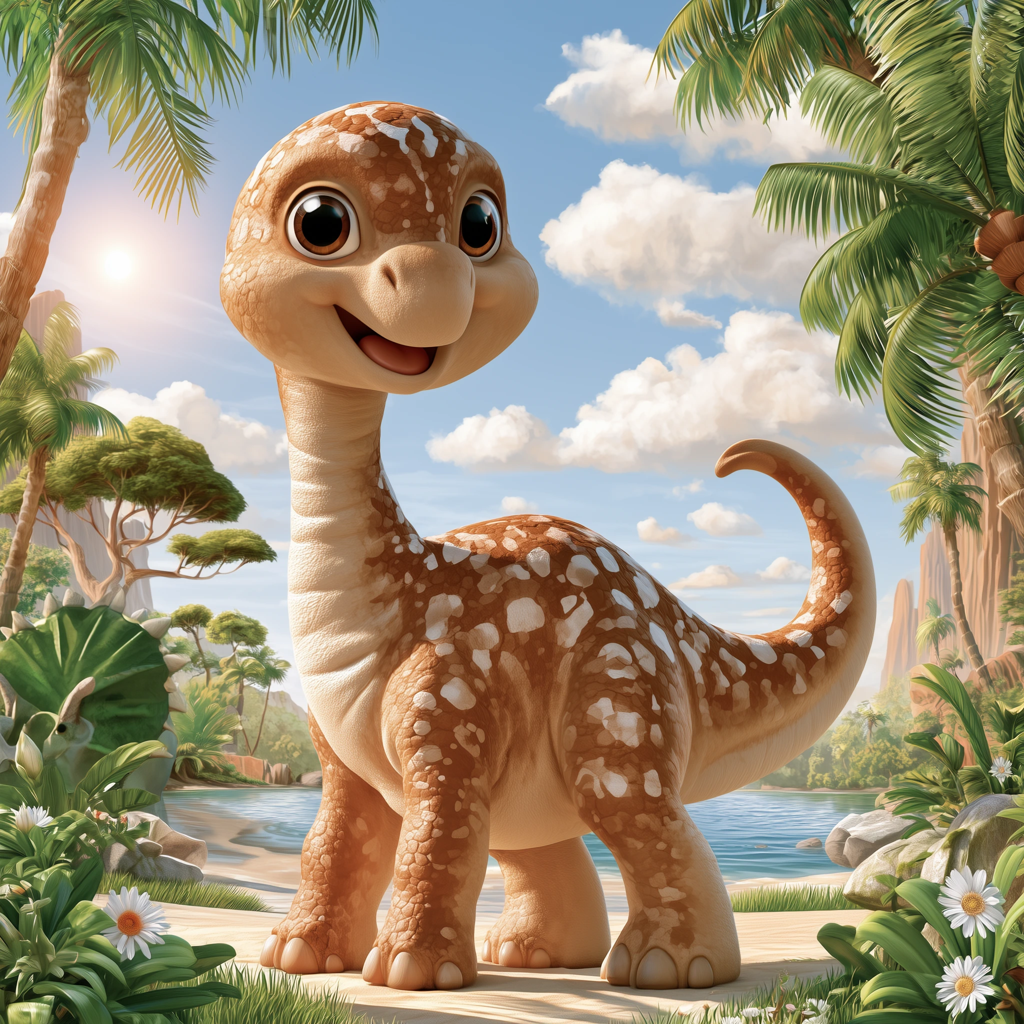 Baby Sauropod by the Lagoon jigsaw puzzle