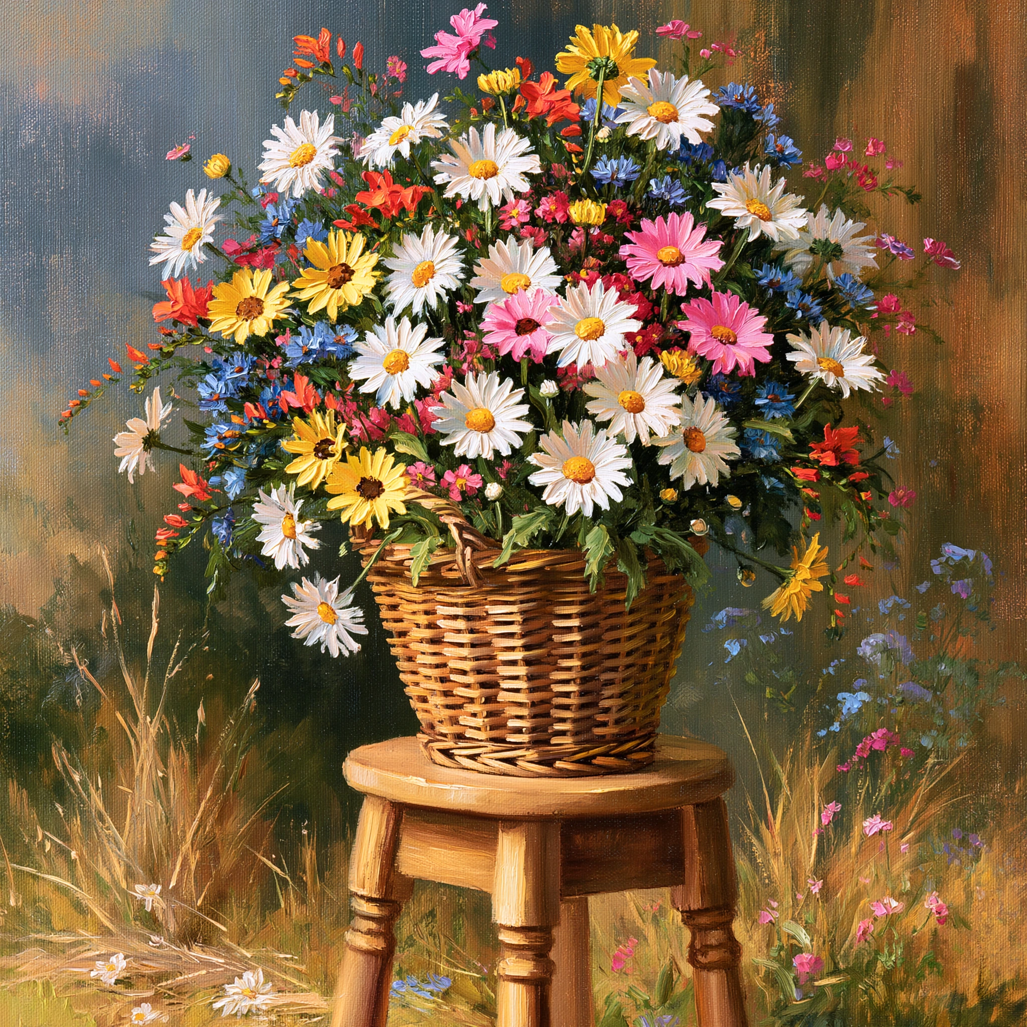 Basket of Wildflower Dreams jigsaw puzzle