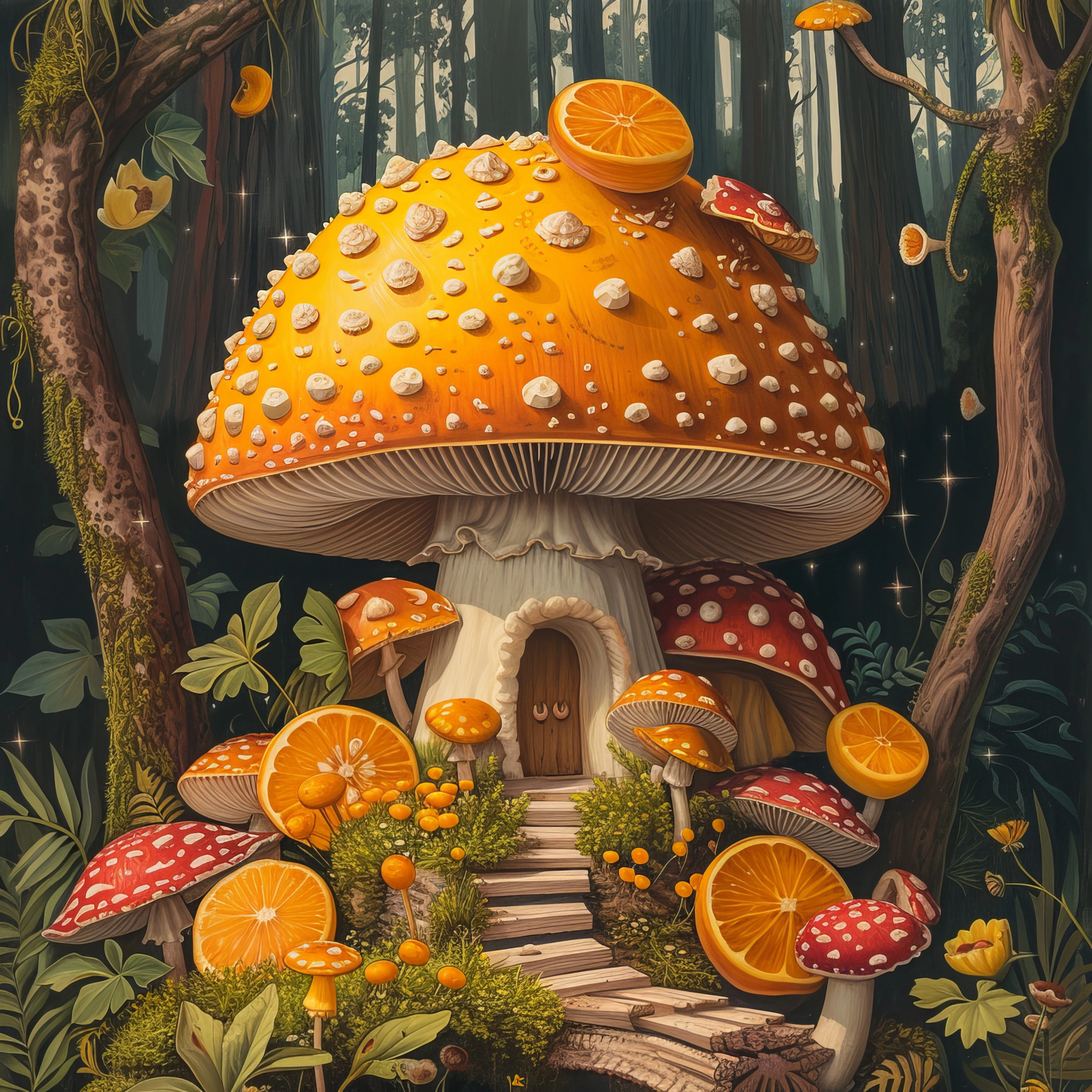 Enchanted Mushroom Forest House jigsaw puzzle