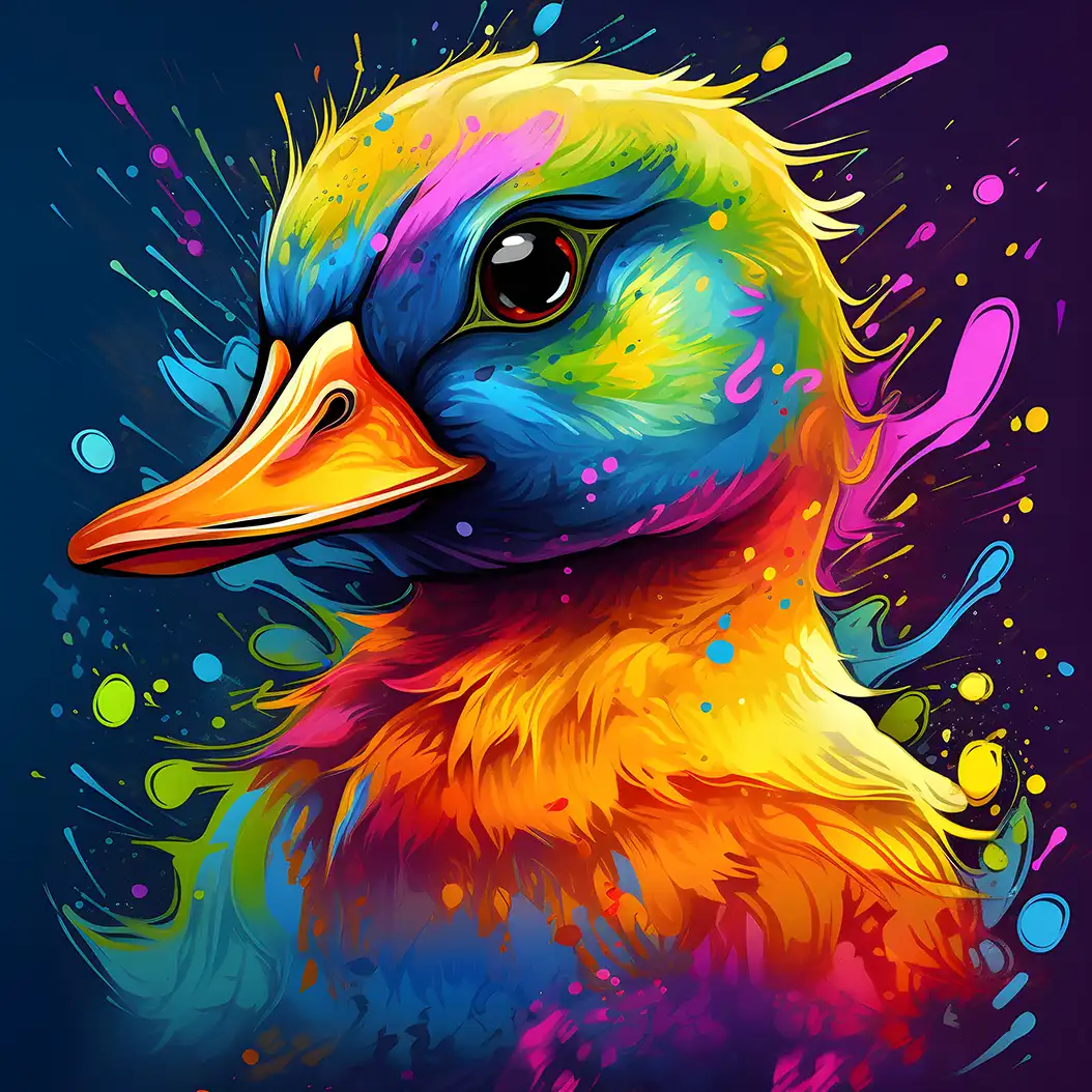 Colorful Duckling jigsaw puzzle