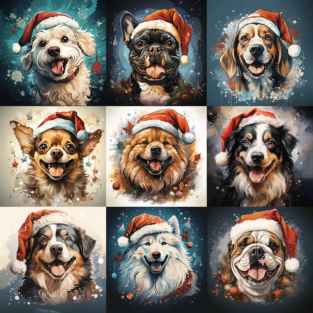 Chritsmas Dogs jigsaw puzzle