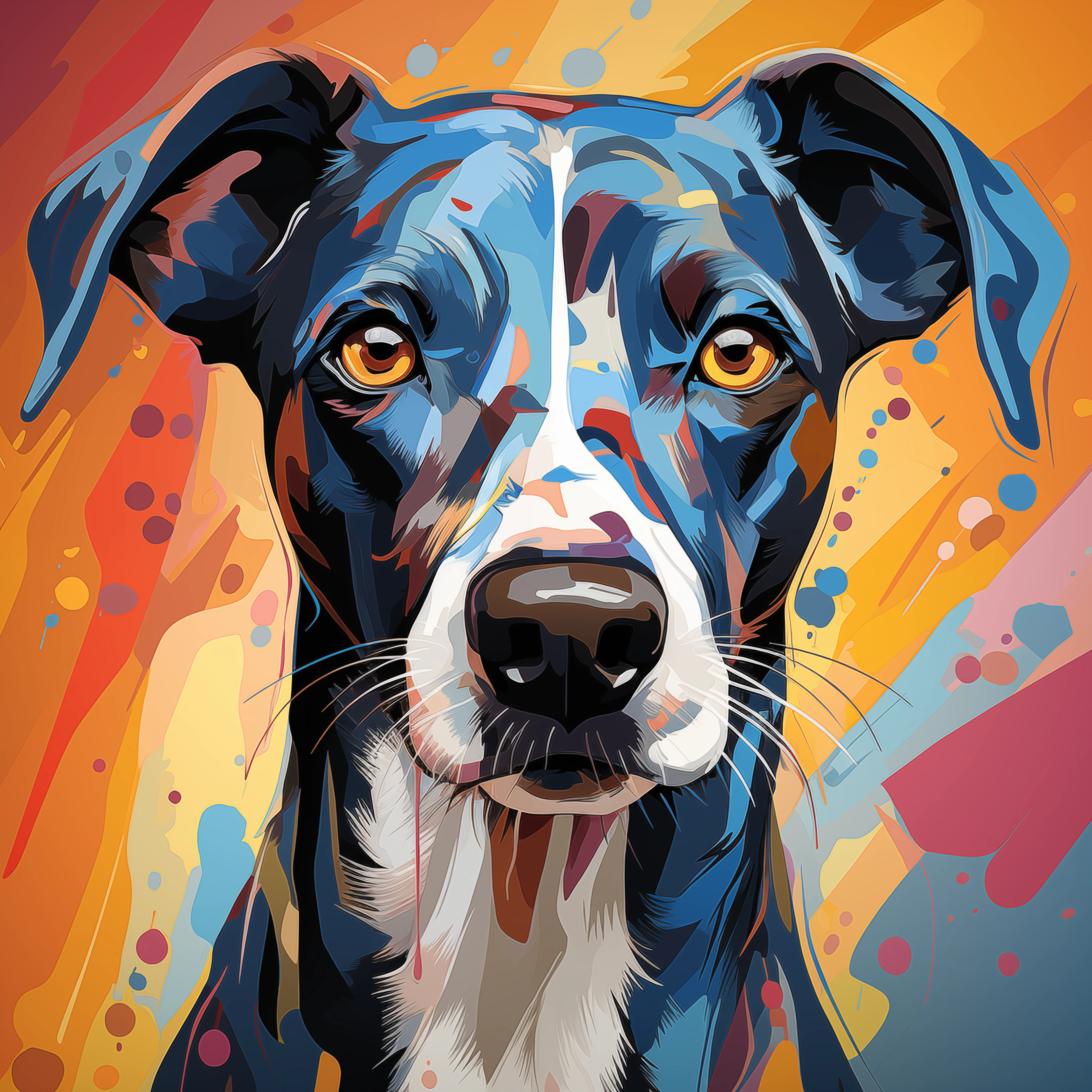 Colorful Pop Art Whippet Dog Portrait jigsaw puzzle