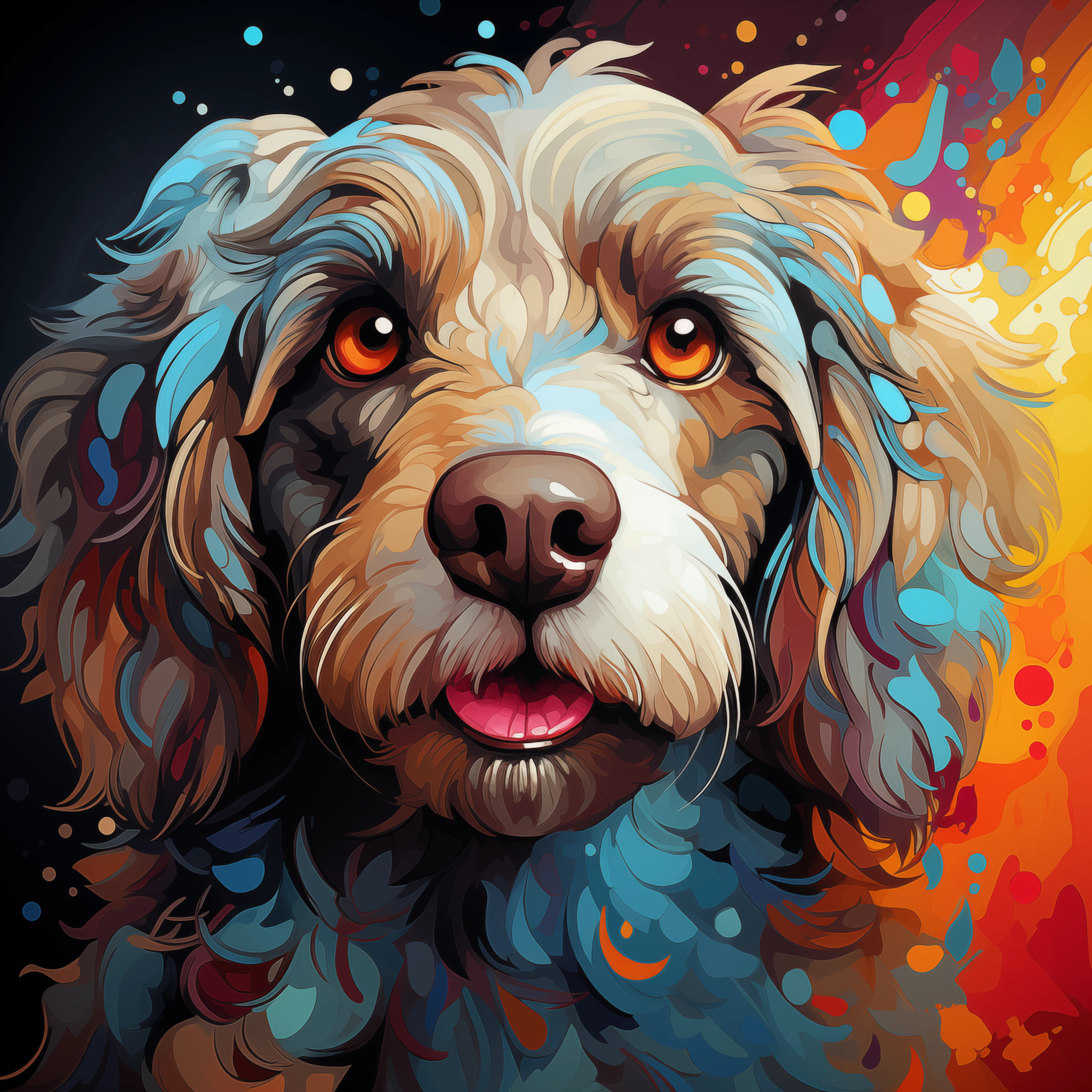 Colorful Cockapoo Portrait jigsaw puzzle