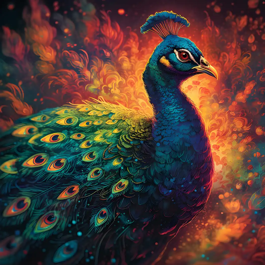 Colorful Peacock jigsaw puzzle