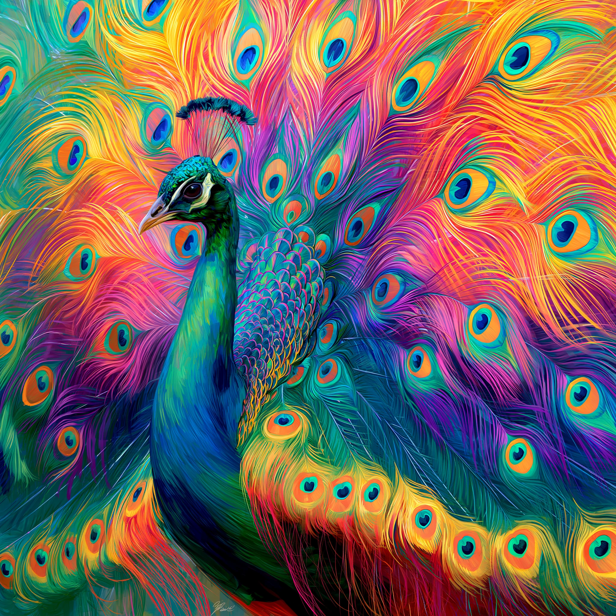 Peacock's Iridescent Display jigsaw puzzle
