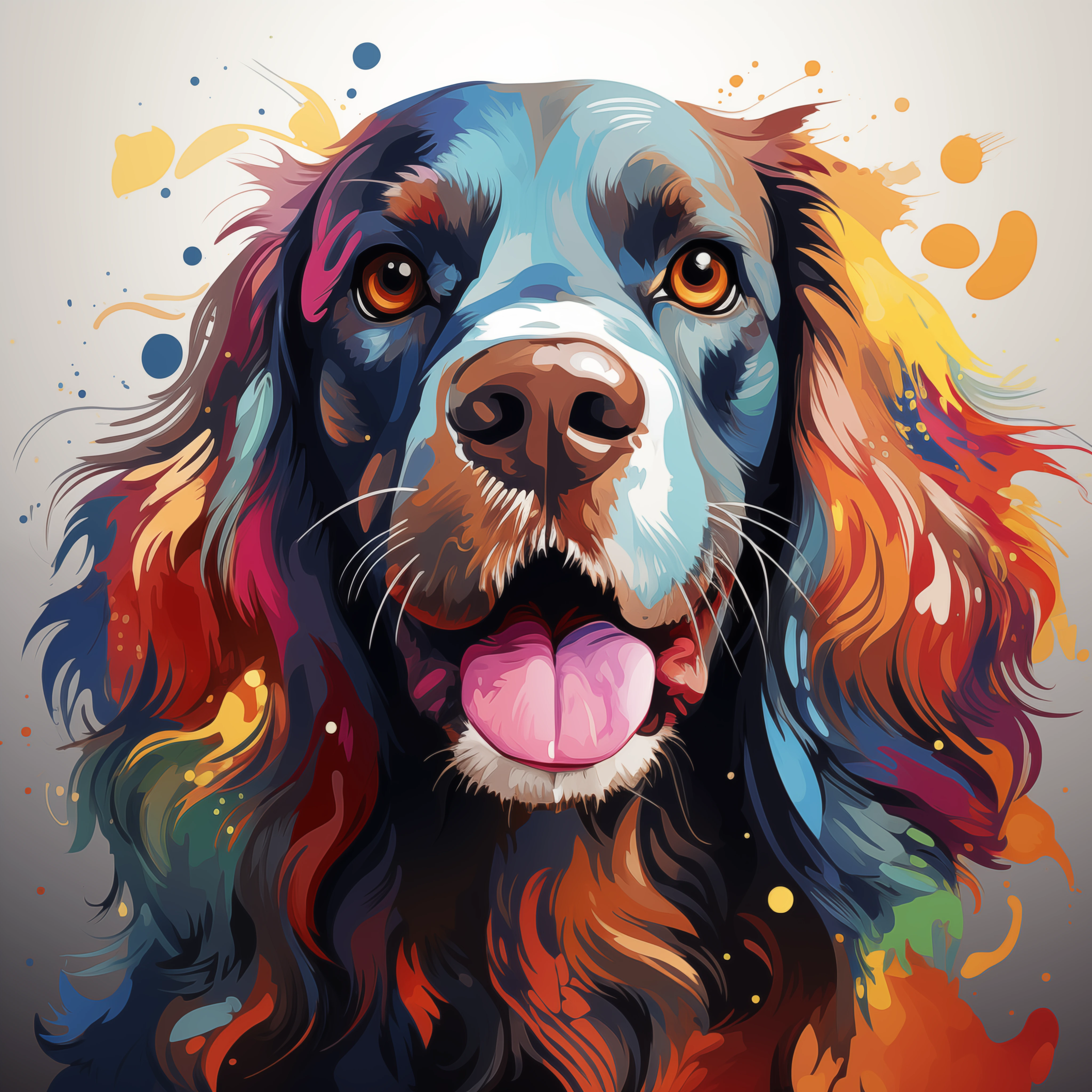 Vibrant English Cocker Spaniel Dog Portrait jigsaw puzzle