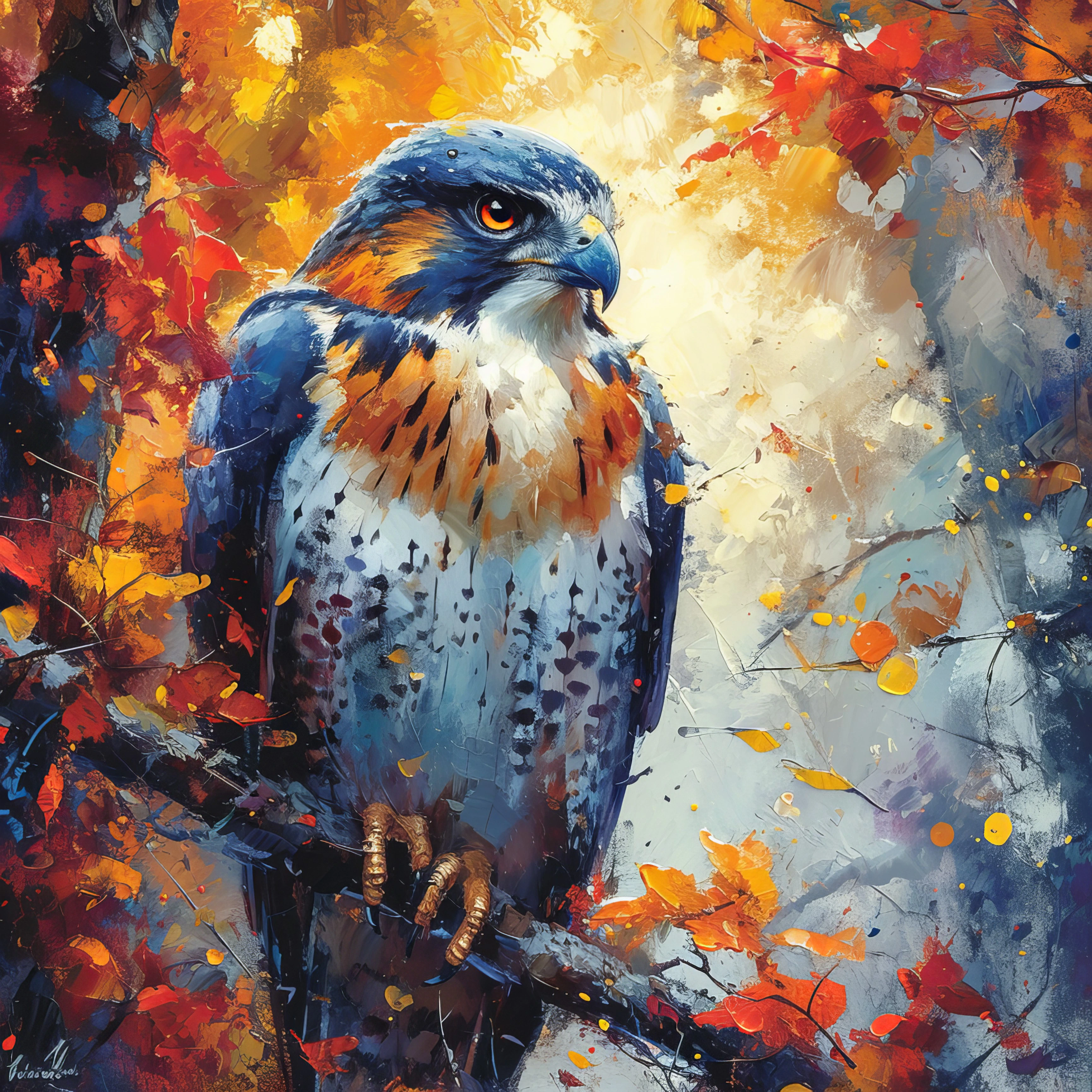 Peregrine Falcon in Autumn jigsaw puzzle