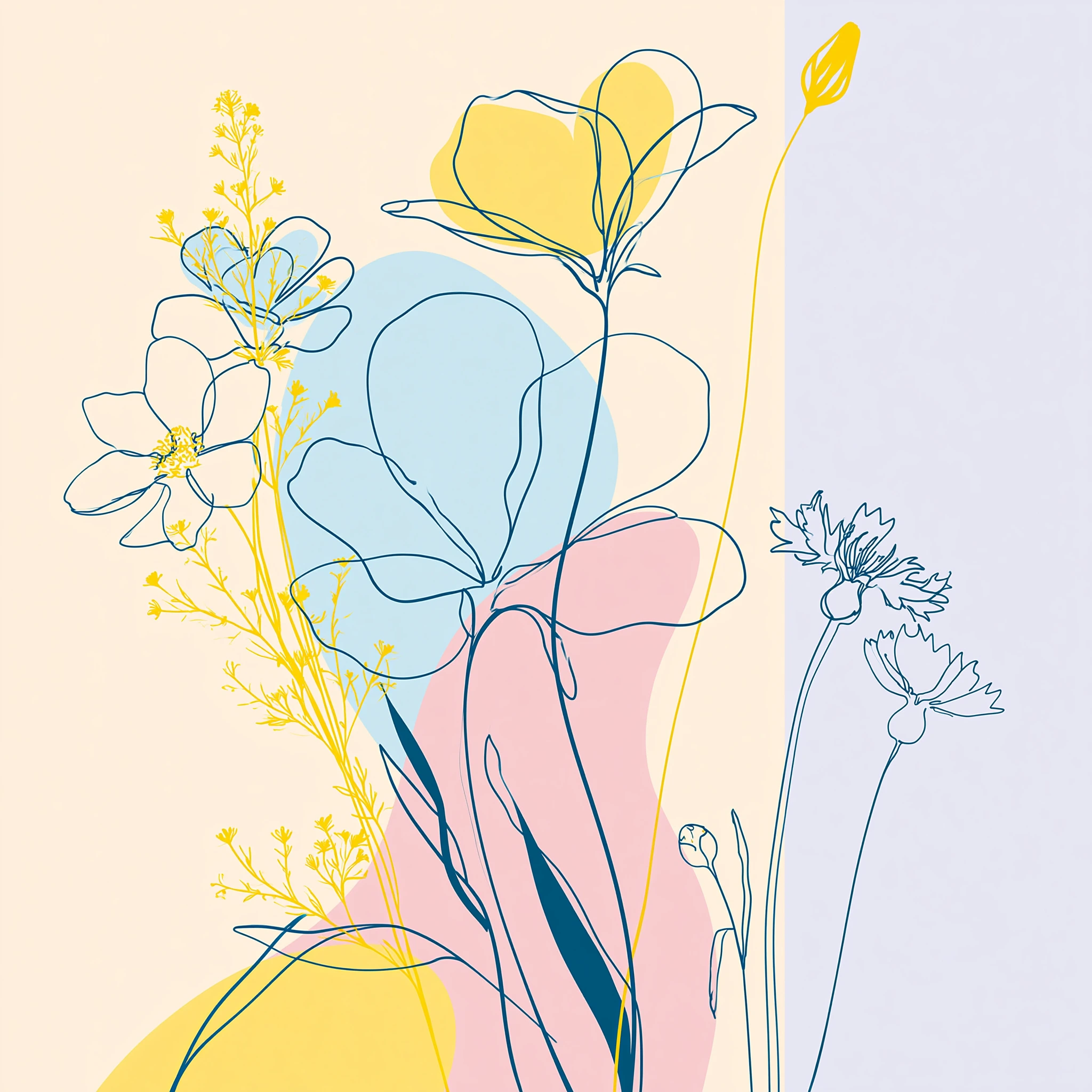 Minimalist Botanical Line Art jigsaw puzzle