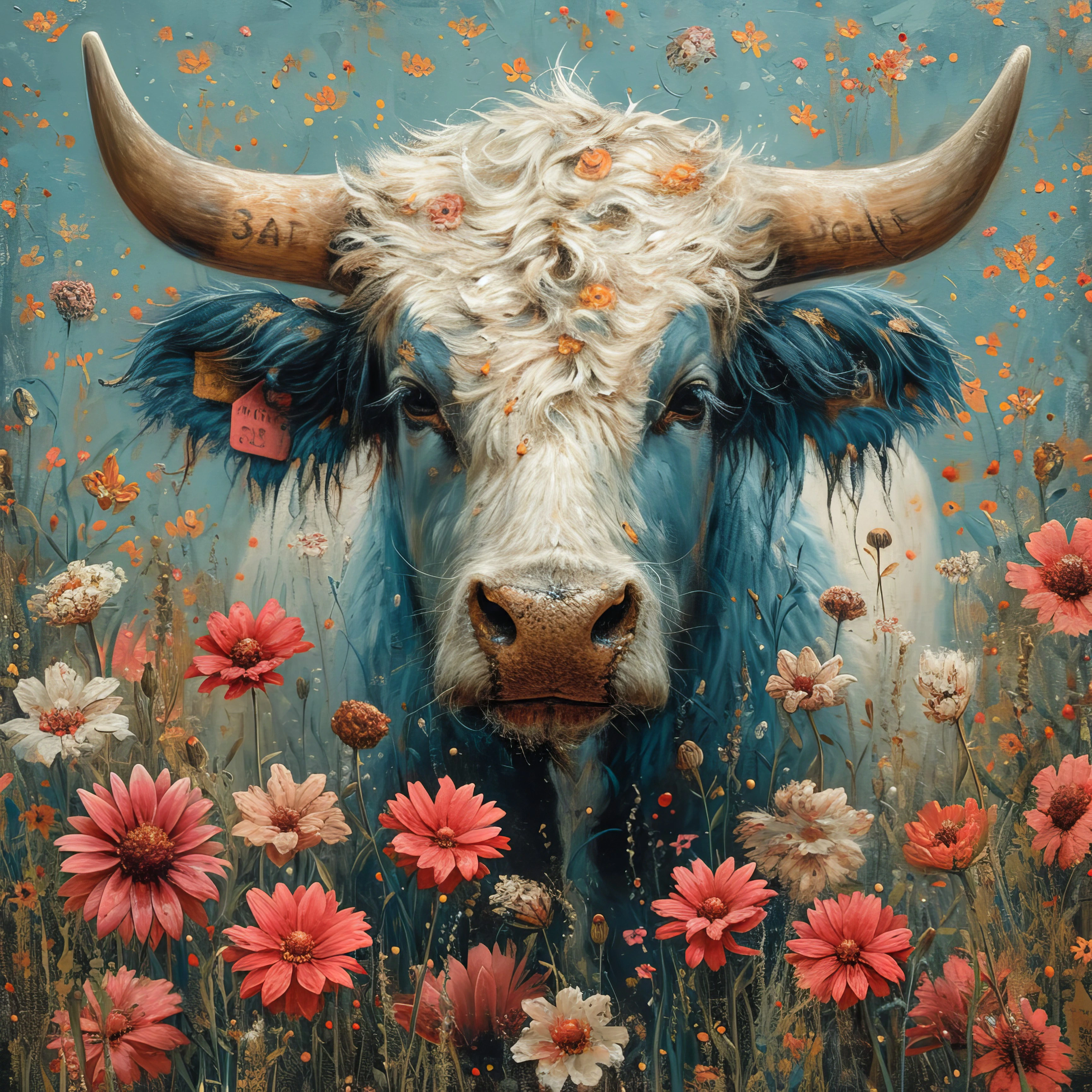 Highland Cattle Among Wildflowers jigsaw puzzle