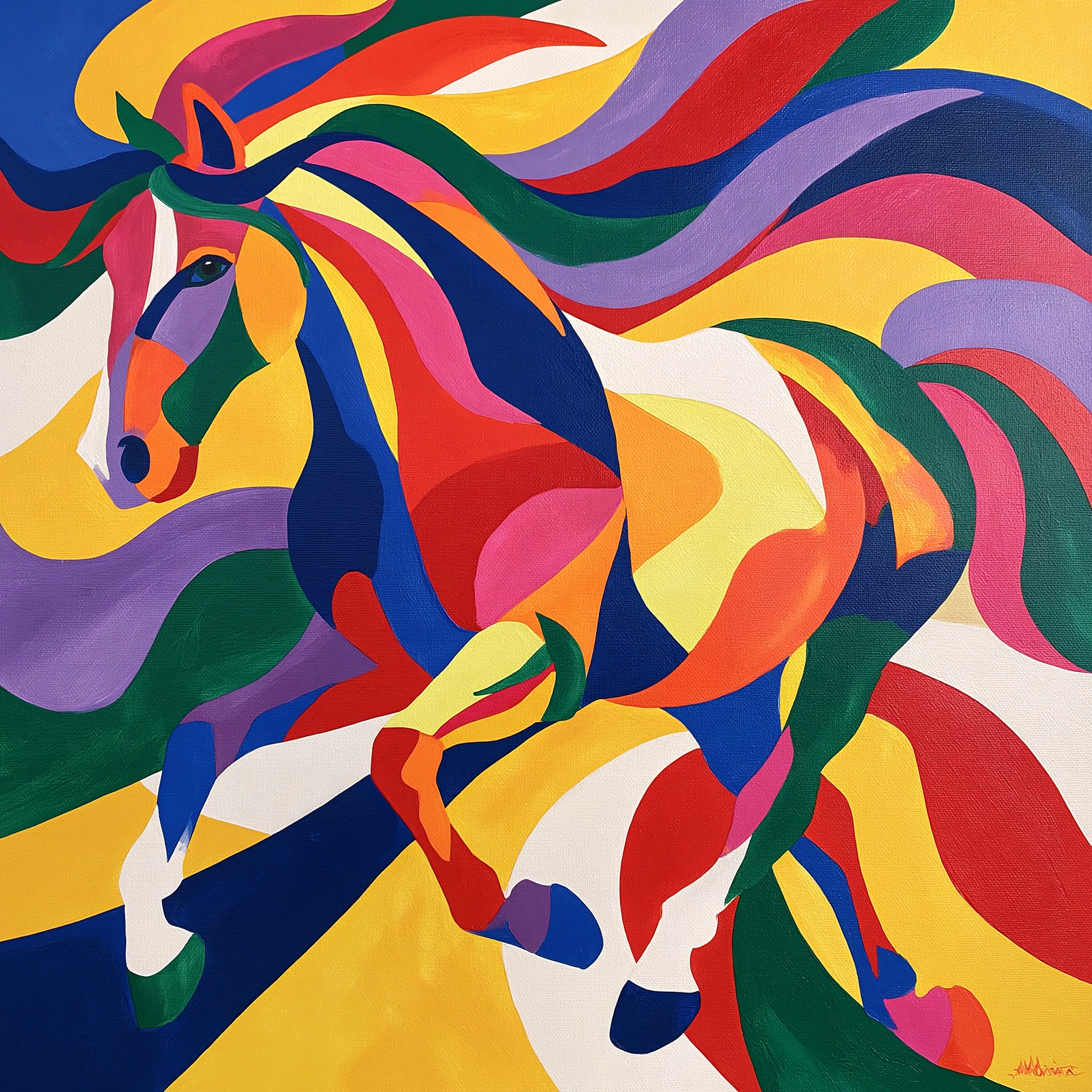 Vibrant Rainbow Horse jigsaw puzzle