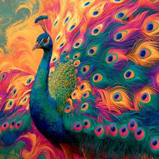 puzzle jigsaw Peacock's Kaleidoscope Display