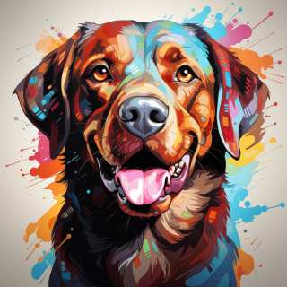 Colorful Pop Art Labrador Retriever Dog Portrait jigsaw puzzle