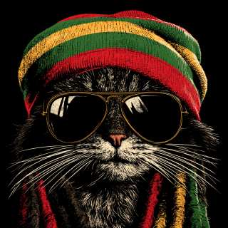 пъзел Cool Cat in Rastafarian Vibes