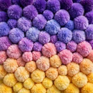 Pompoms in Rainbow Order jigsaw puzzle