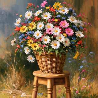 Basket of Wildflower Dreams jigsaw puzzle
