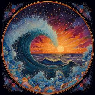 Sunset Wave Mandala Dream jigsaw puzzle