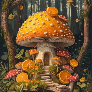 Enchanted Mushroom Forest House जिग्सॉ पज़ल