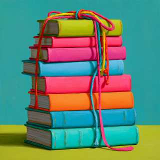 пъзел Colorful Stack of Books