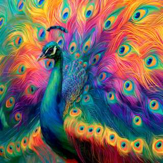puzzle jigsaw Peacock's Iridescent Display