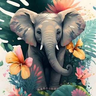 Adorable Baby Elephant