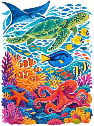 Ocean's Colorful Garden jigsaw puzzle
